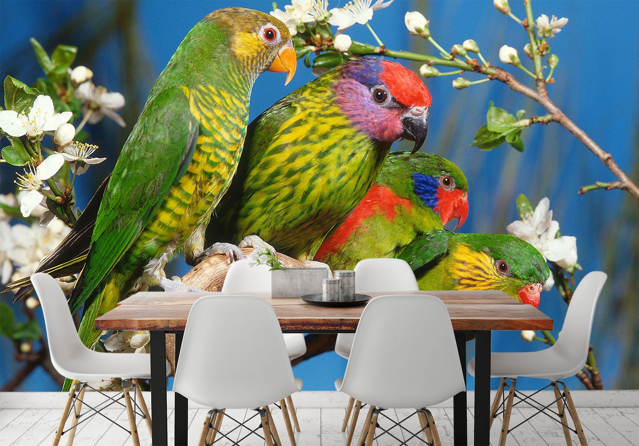 3D Green Bird 232 Wall Murals