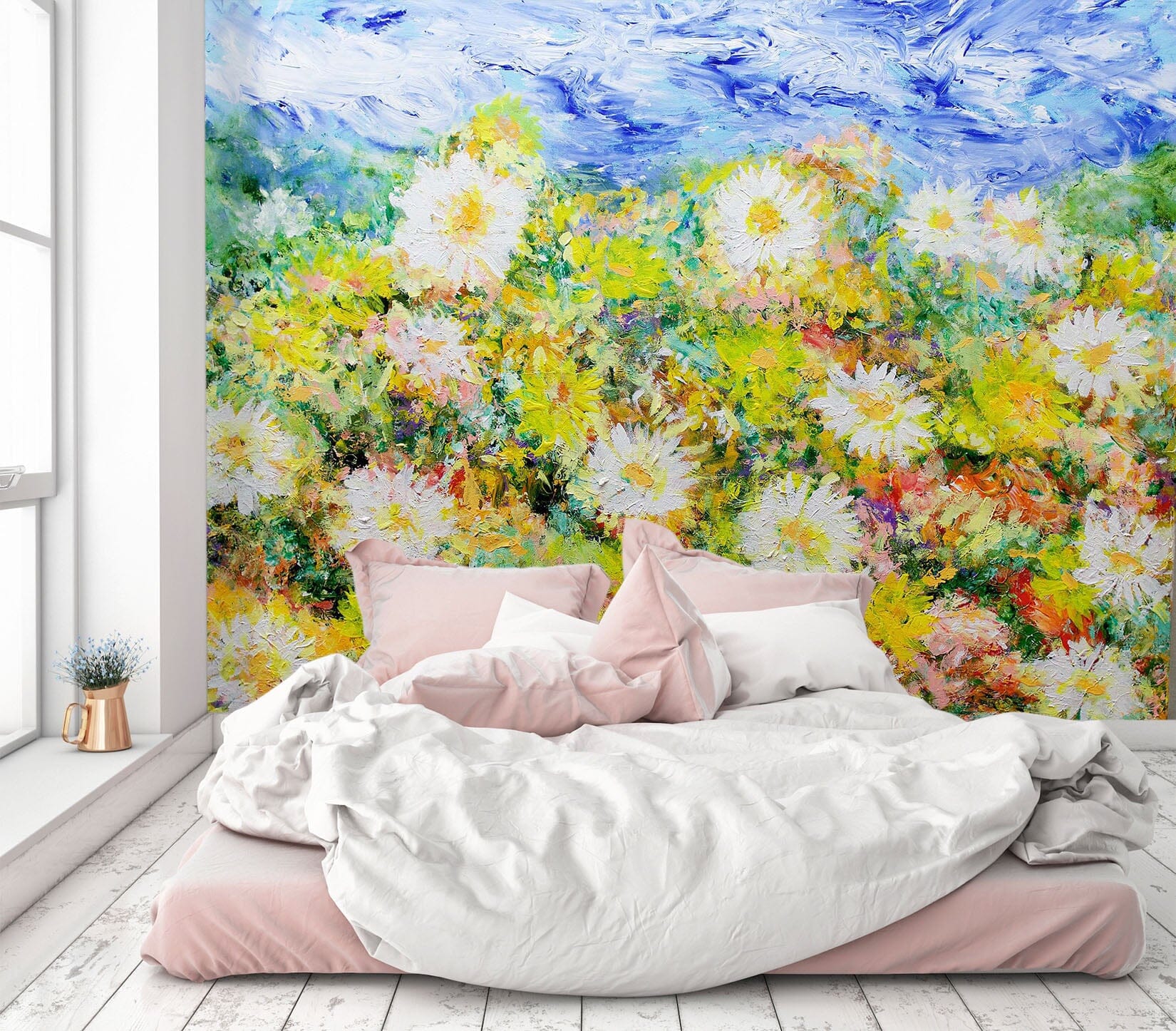 3D Summer Chrysanthemum 117 Allan P. Friedlander Wall Mural Wall Murals Wallpaper AJ Wallpaper 2 