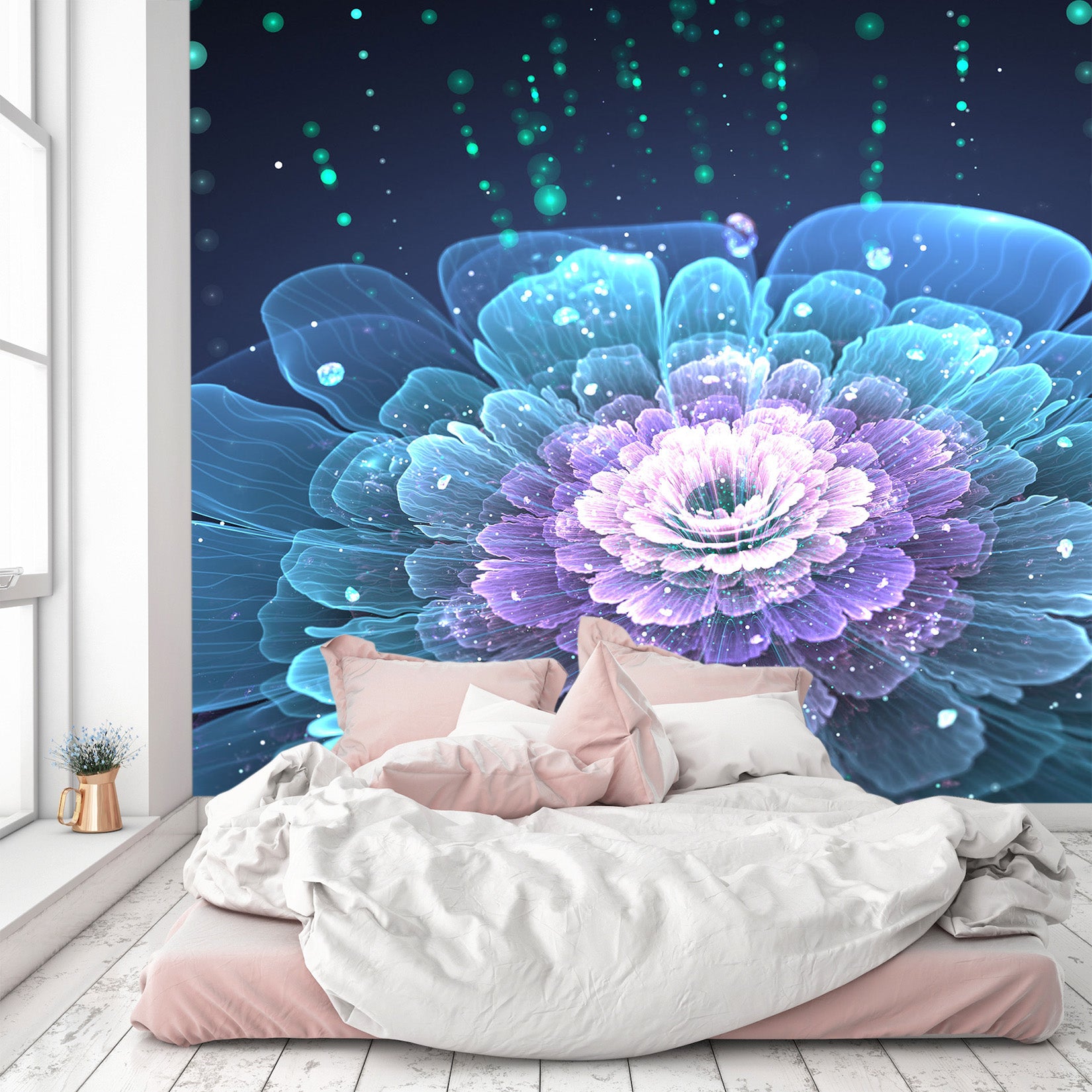 3D Raindrop Lotus 2012 Wall Murals