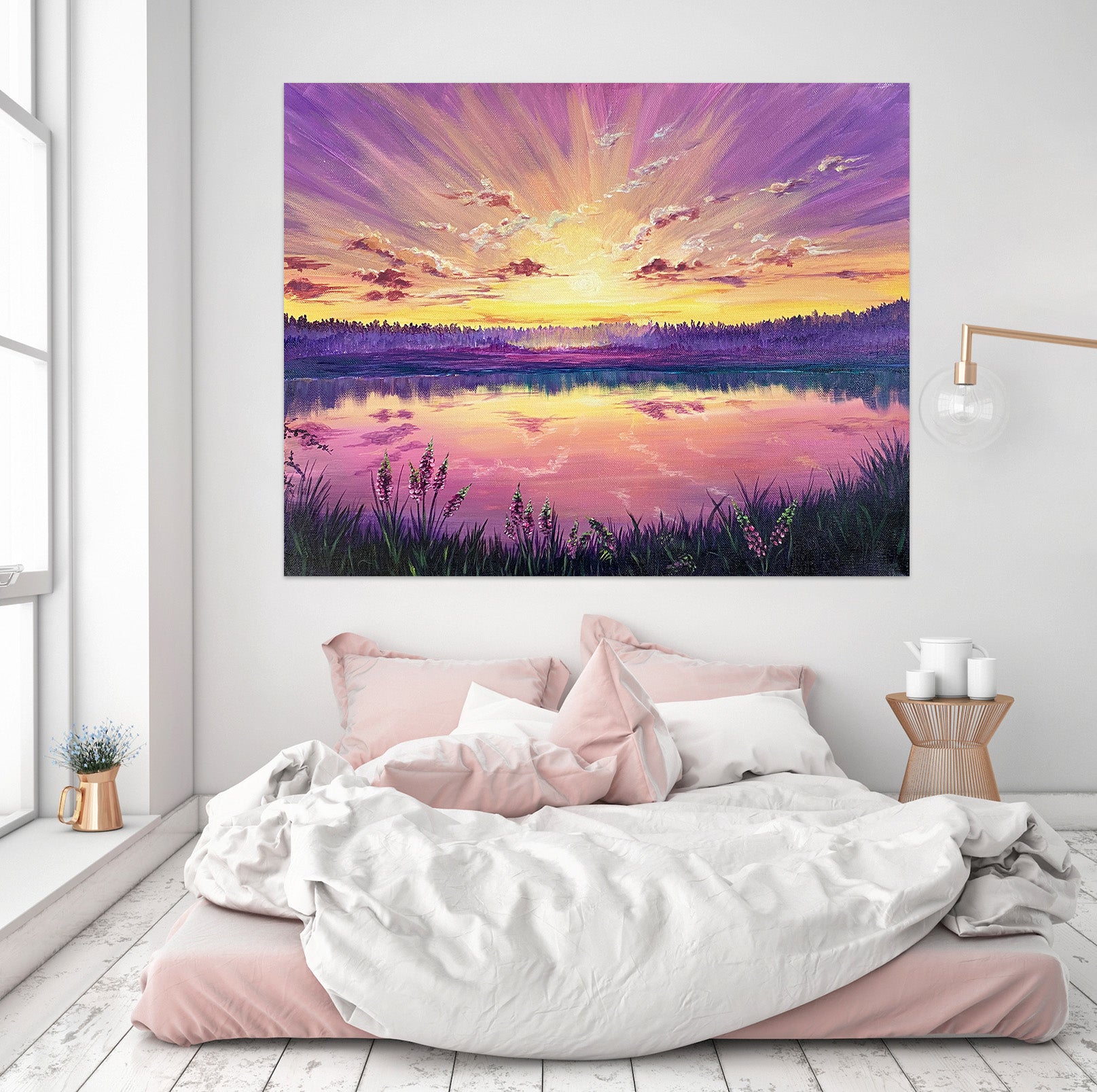 3D Sky Lake Surface Grass 1812 Marina Zotova Wall Sticker