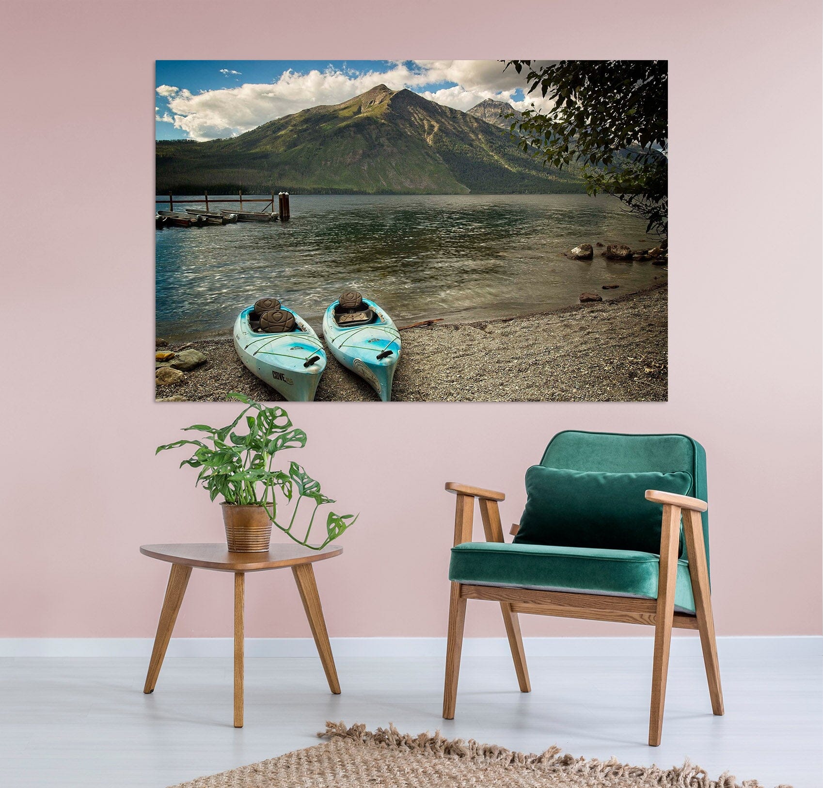 3D Lake Boat 010 Kathy Barefield Wall Sticker Wallpaper AJ Wallpaper 2 