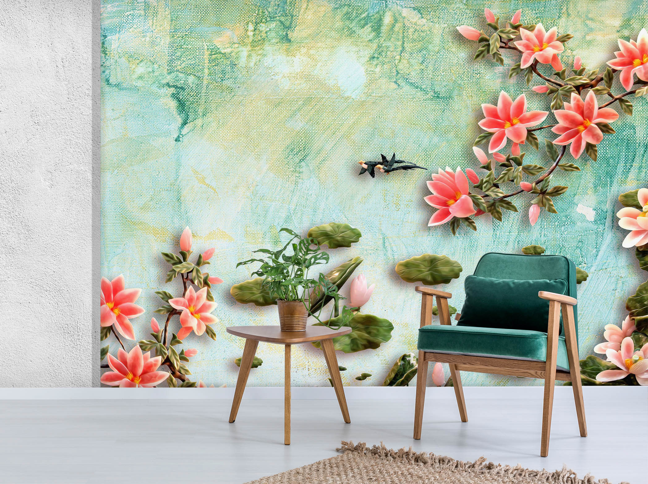 3D Safflower 1634 Wall Murals