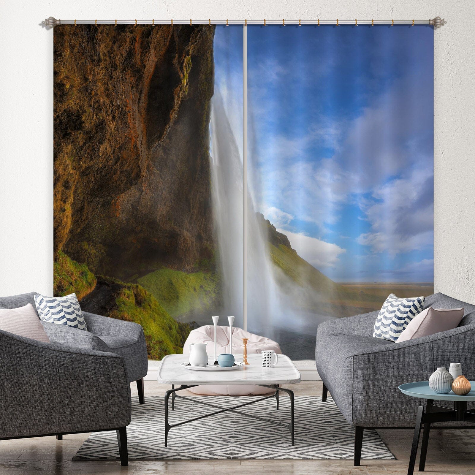 3D Kaki Falls 121 Marco Carmassi Curtain Curtains Drapes Curtains AJ Creativity Home 