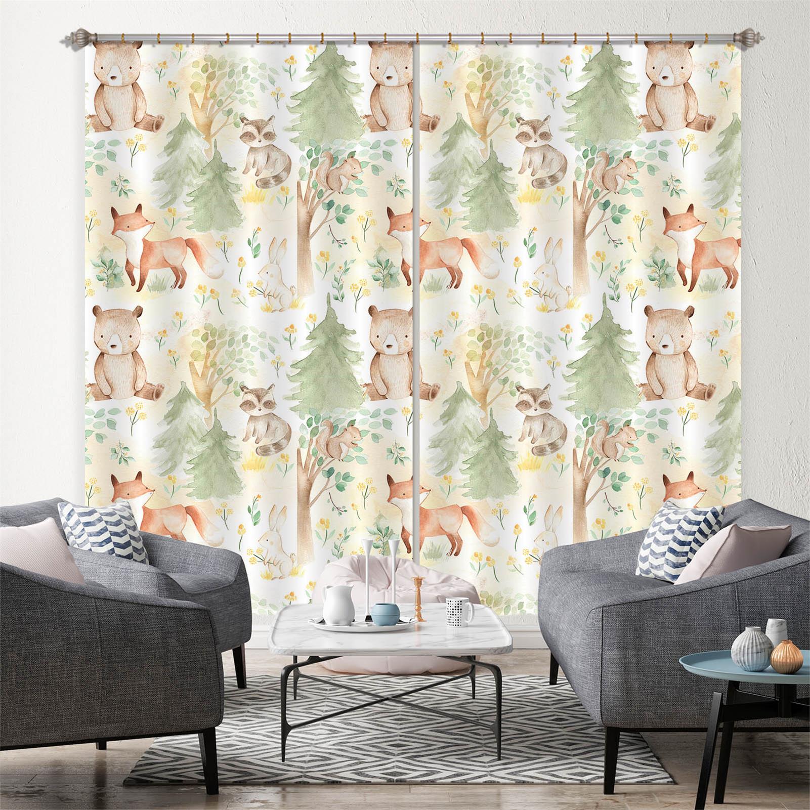 3D Squirrel Fox 138 Uta Naumann Curtain Curtains Drapes