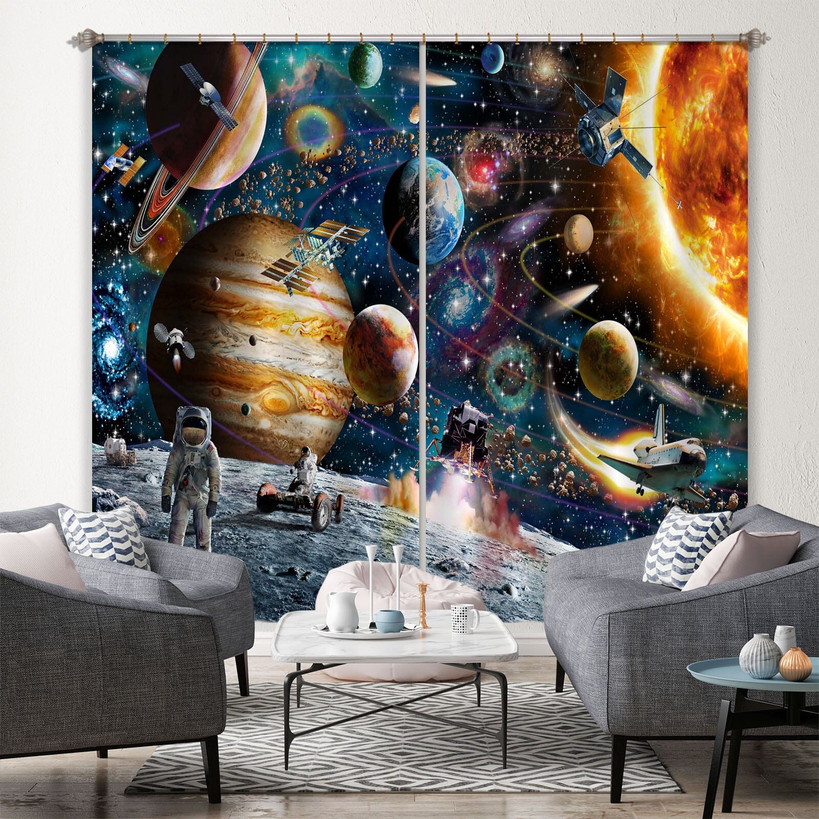 3D Color Planet 044 Adrian Chesterman Curtain Curtains Drapes Curtains AJ Creativity Home 