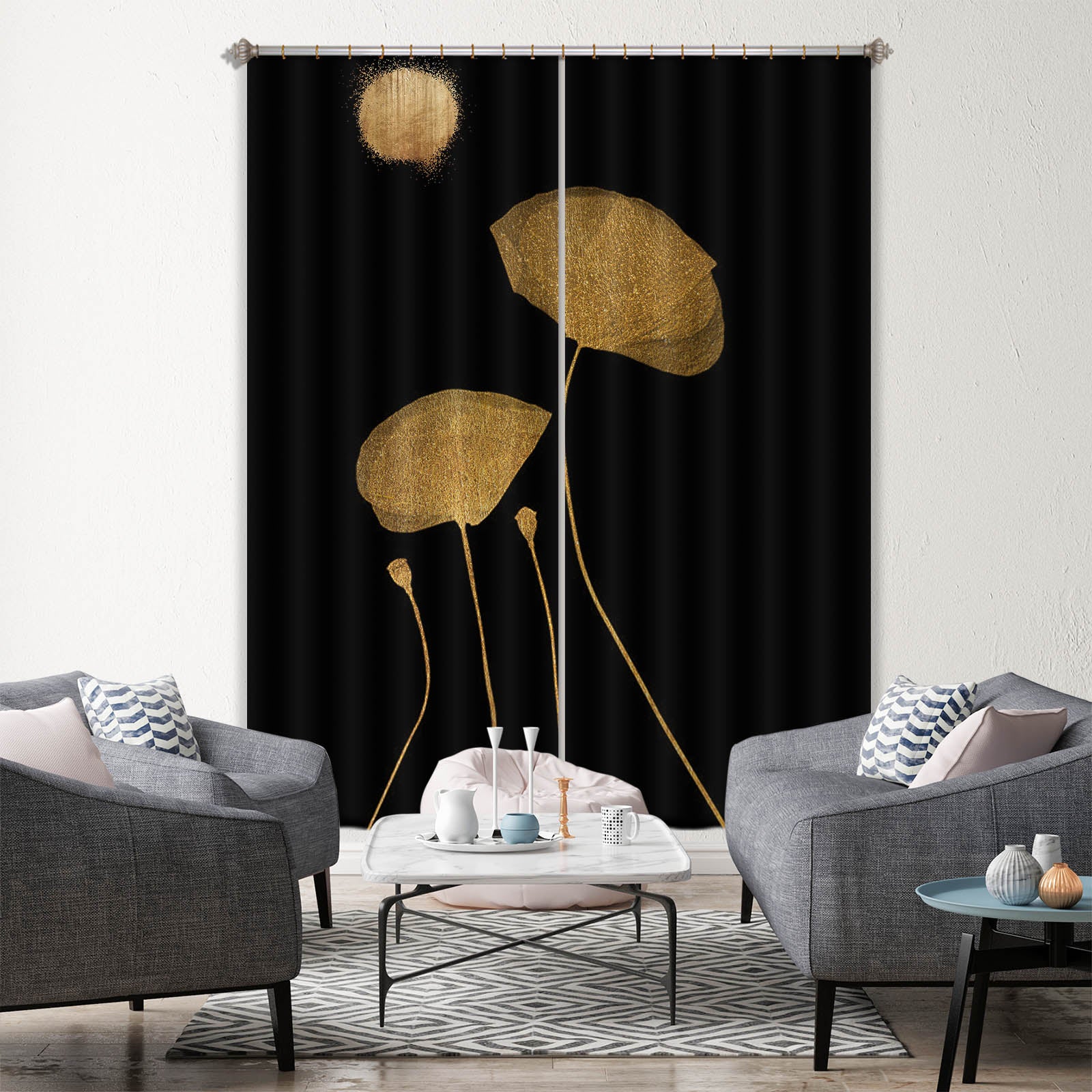 3D Moonshine Dancers 1085 Boris Draschoff Curtain Curtains Drapes