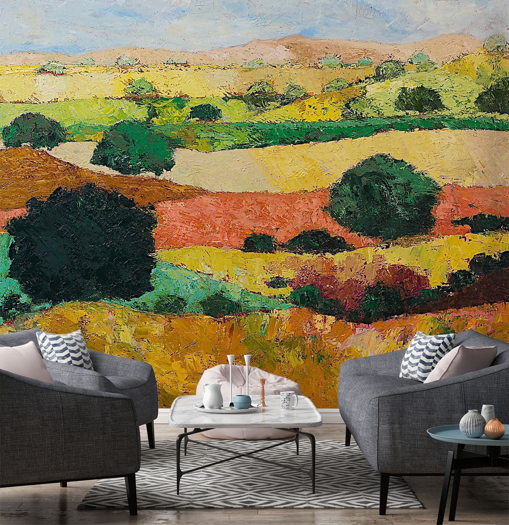 3D Color Pastoral 149 Allan P. Friedlander Wall Mural Wall Murals