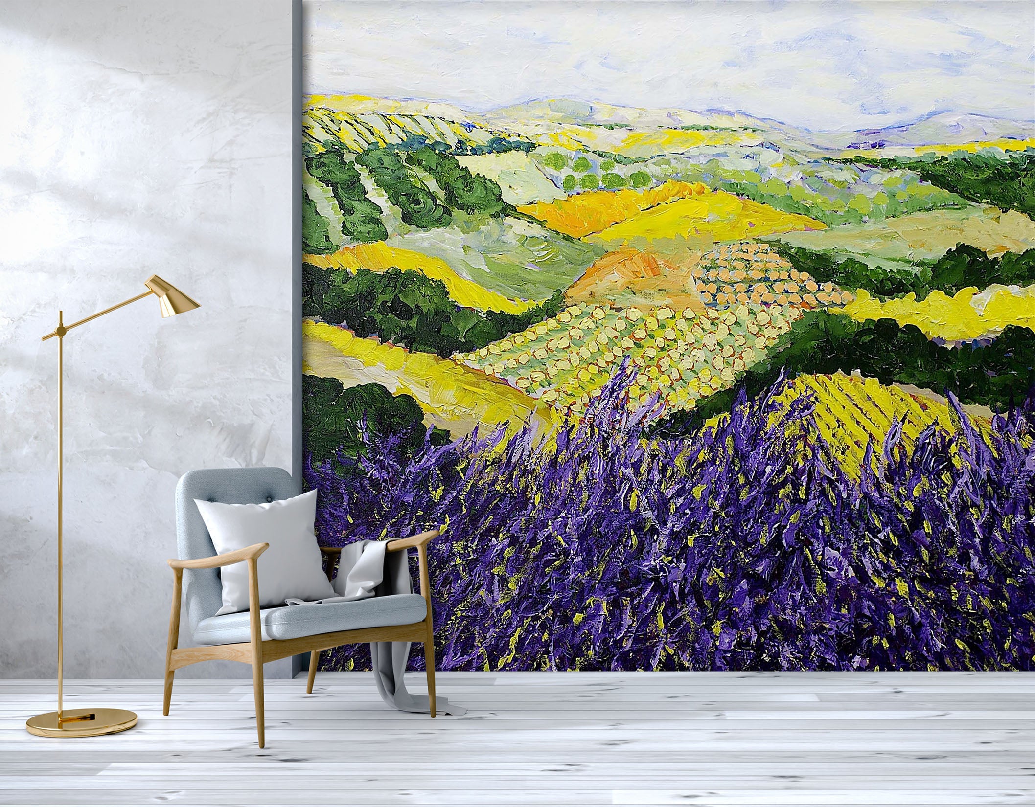 3D Field Flowers 123 Allan P. Friedlander Wall Mural Wall Murals