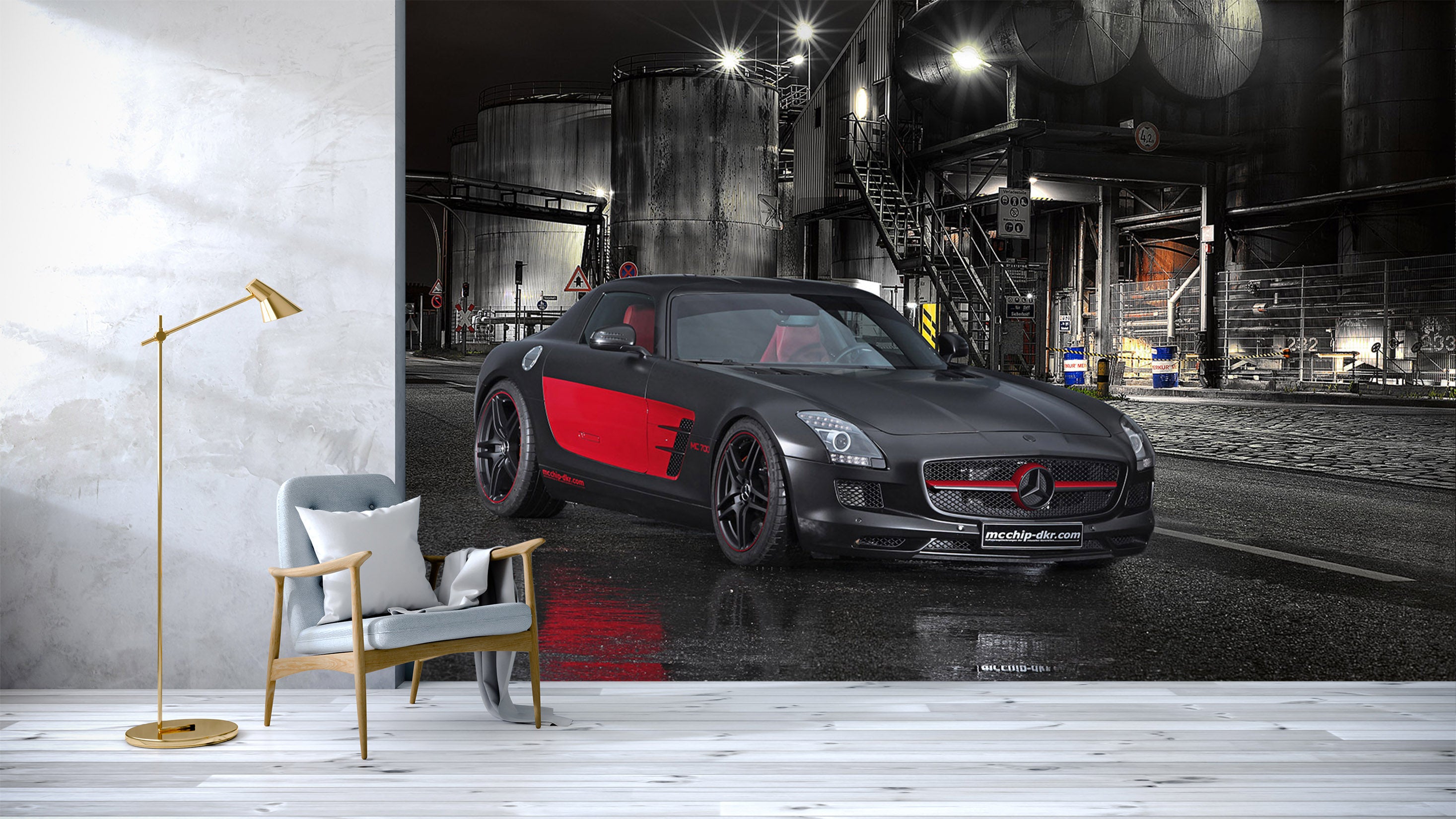 3D Factory Sports Car 022 Vehicle Wall Murals