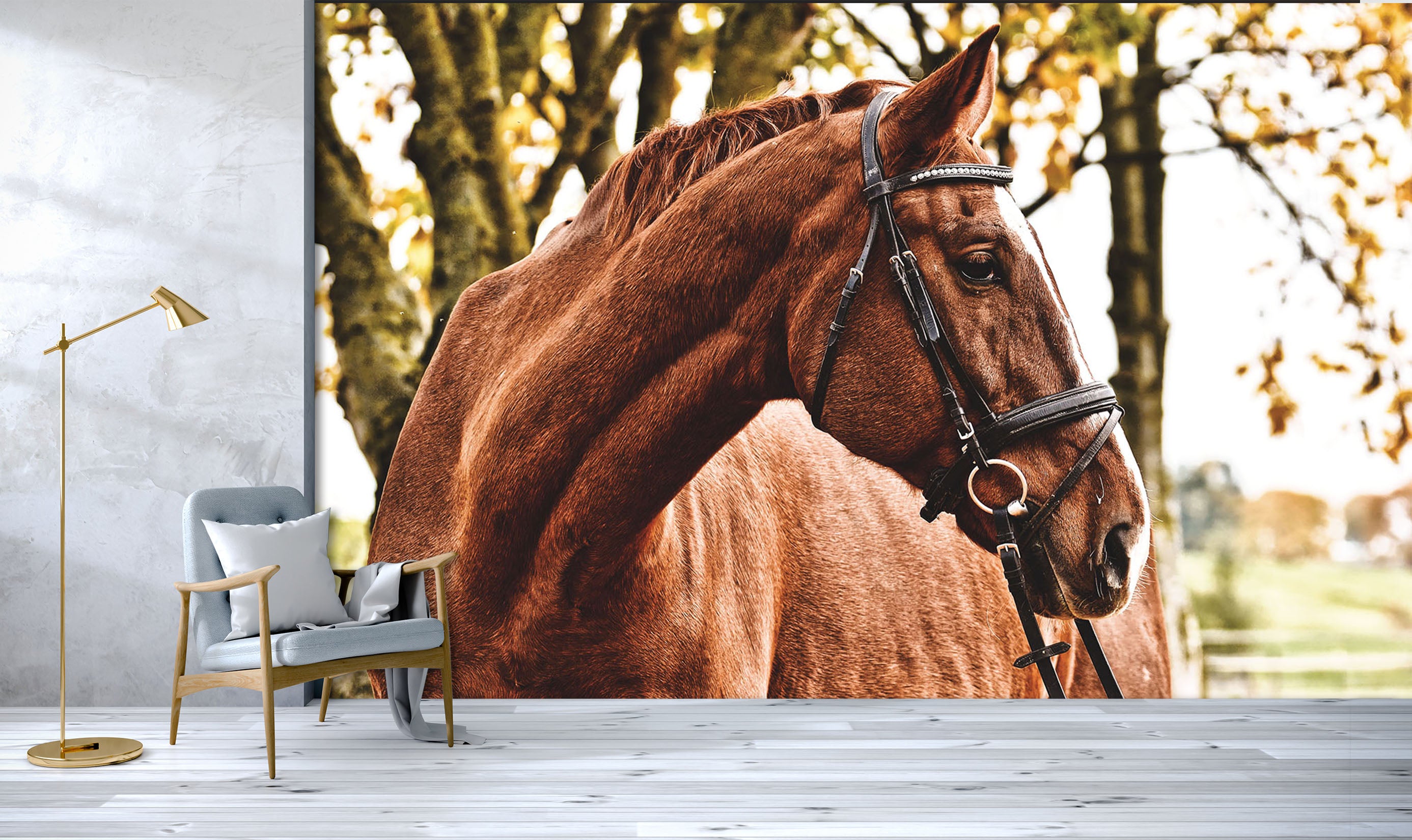 3D Horse Tree 158 Wall Murals