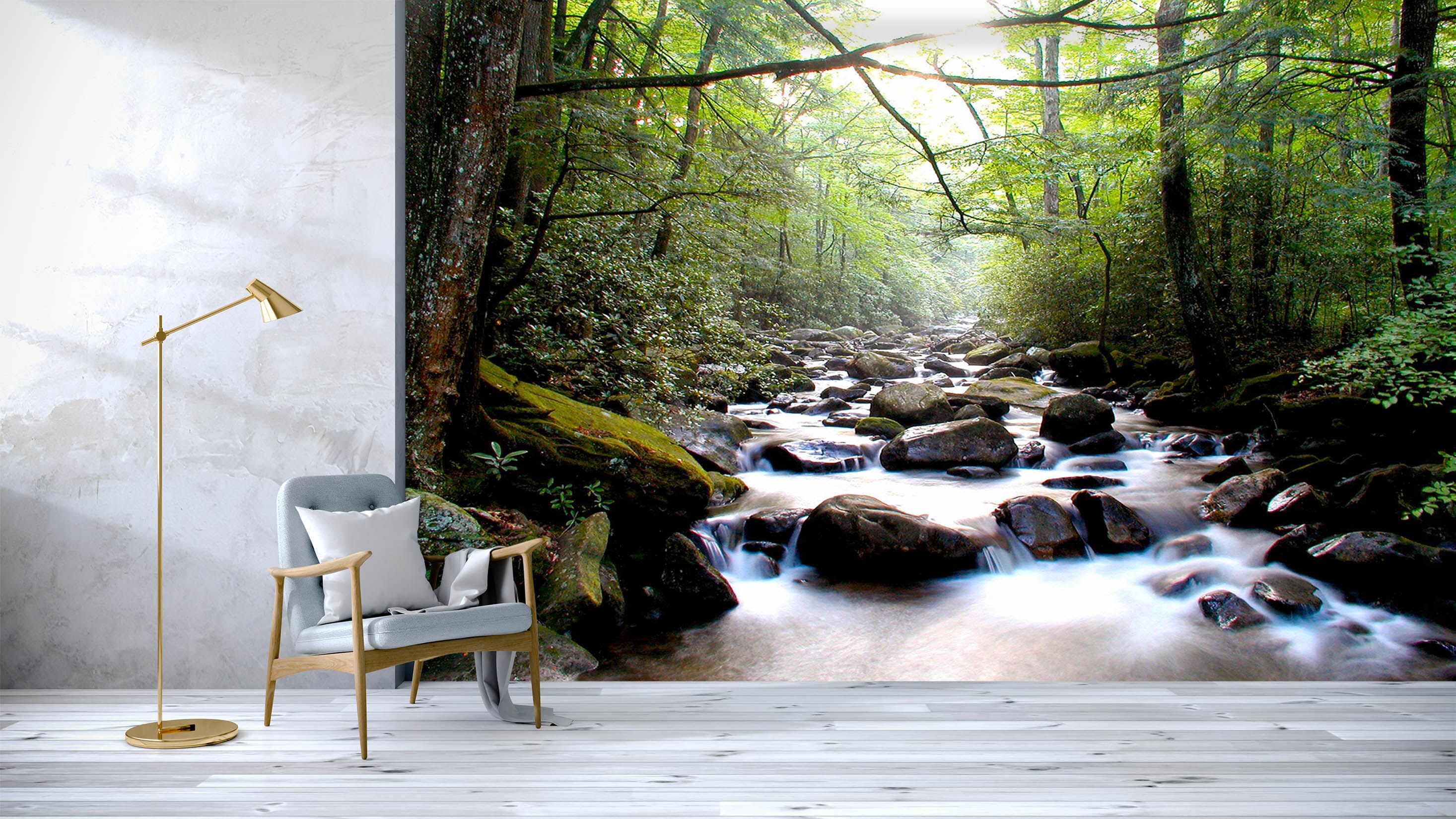 3D Forest Stream 118 Wall Murals Wallpaper AJ Wallpaper 2 