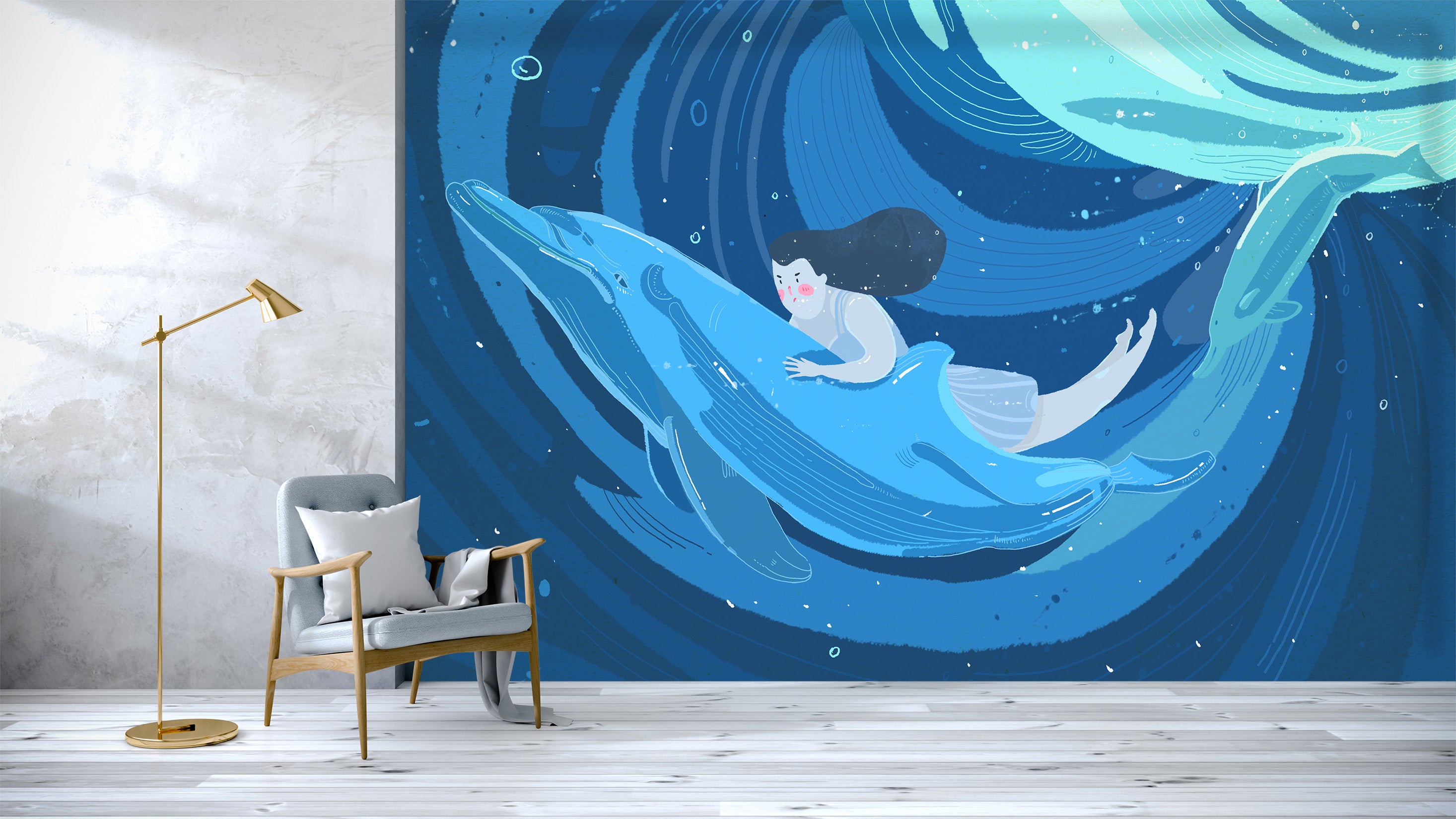 3D Dolphin Mouth 029 Wall Murals Wallpaper AJ Wallpaper 2 