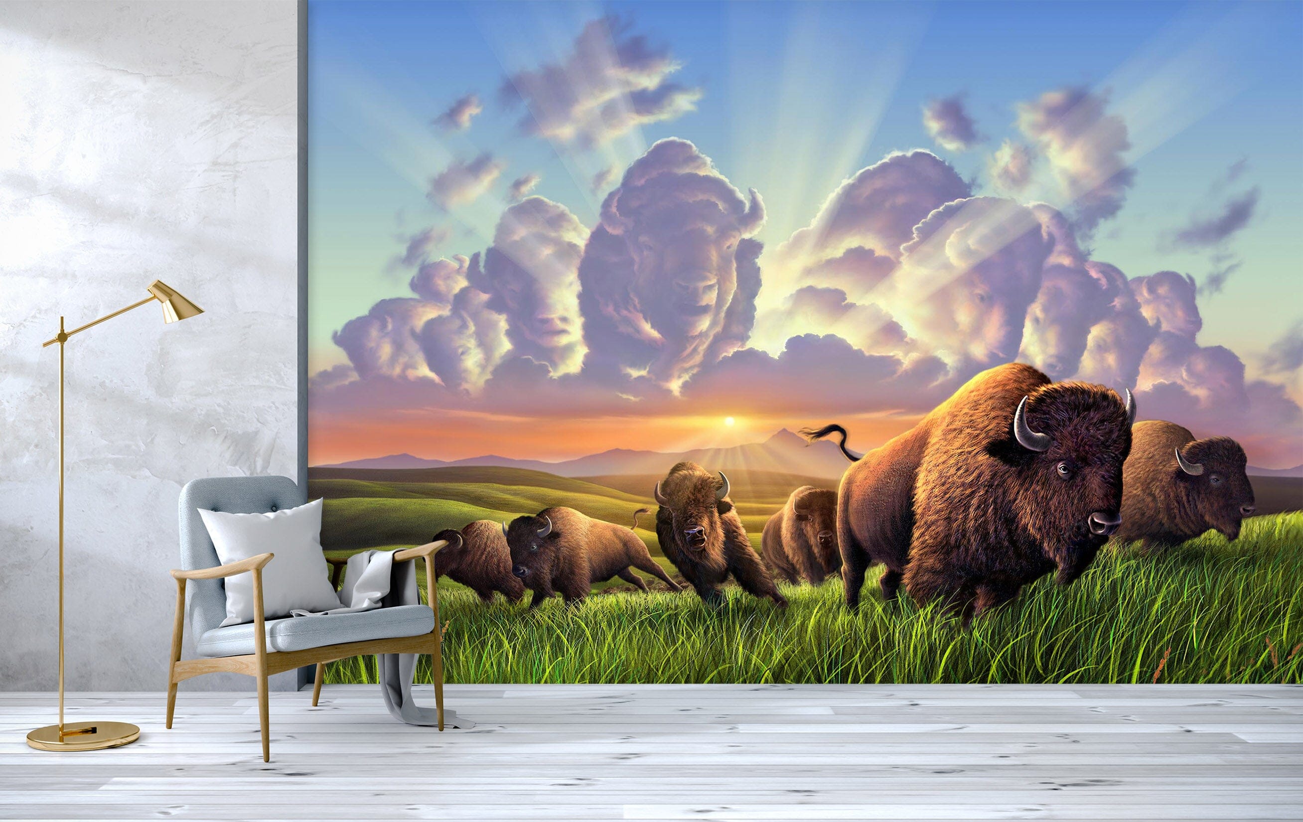 3D Stampede 114 Jerry LoFaro Wall Mural Wall Murals Wallpaper AJ Wallpaper 2 