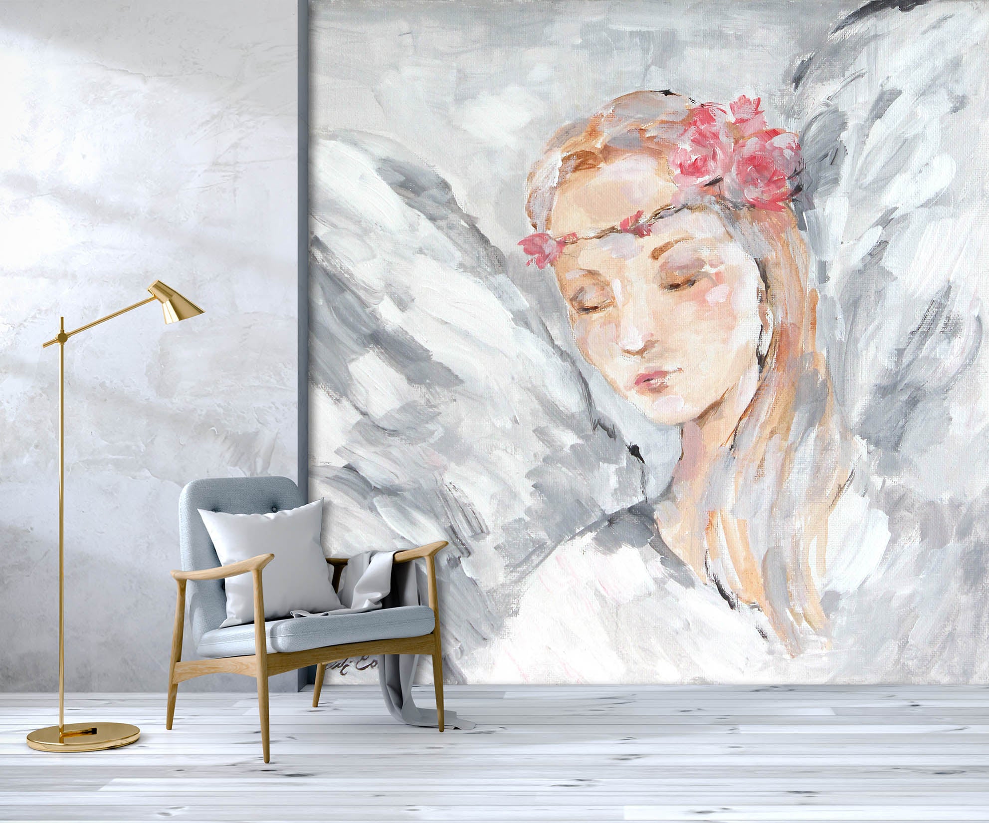 3D Girl Angel 3149 Debi Coules Wall Mural Wall Murals