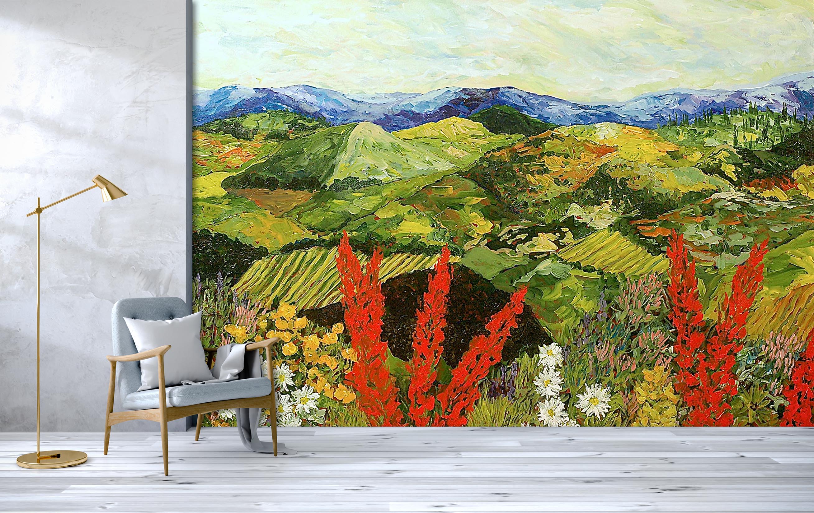 3D Green Valley 137 Allan P. Friedlander Wall Mural Wall Murals