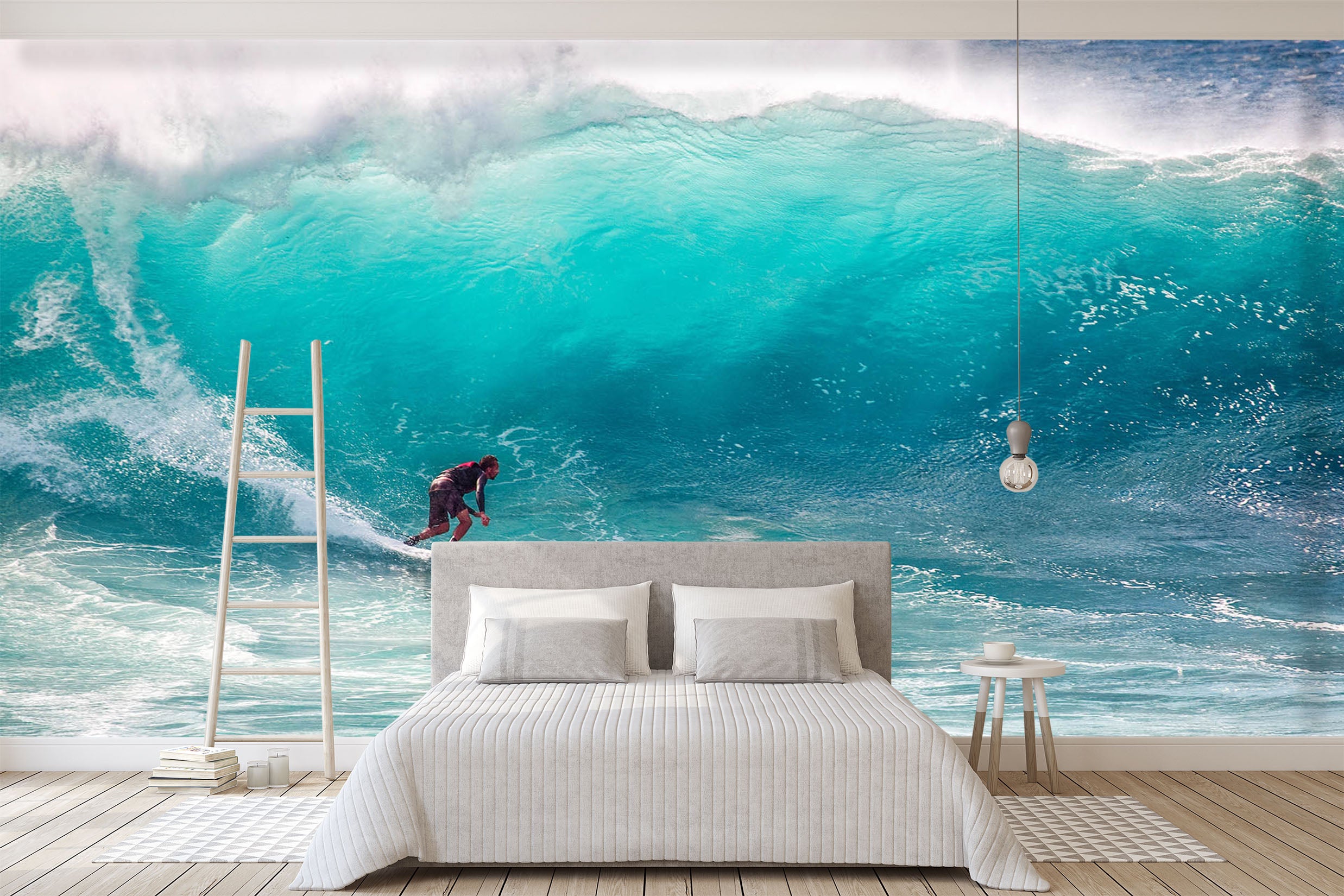 3D Man Surfing 213 Vehicle Wall Murals