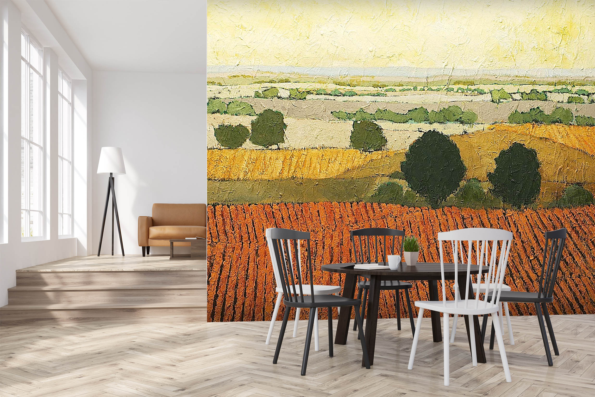 3D Yellow Field 118 Allan P. Friedlander Wall Mural Wall Murals