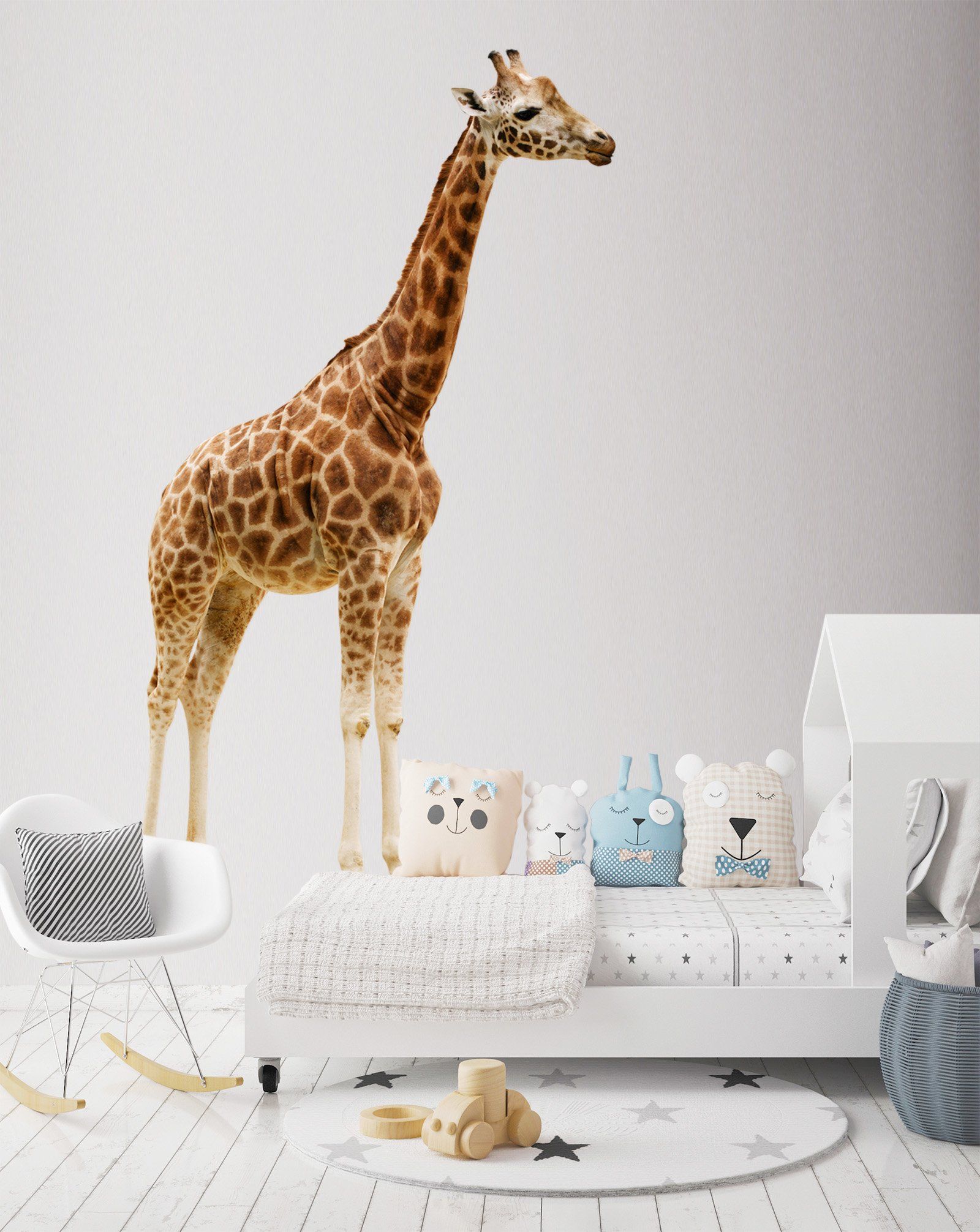 3D Giraffe Stretching His Neck 197 Animals Wall Stickers Wallpaper AJ Wallpaper 