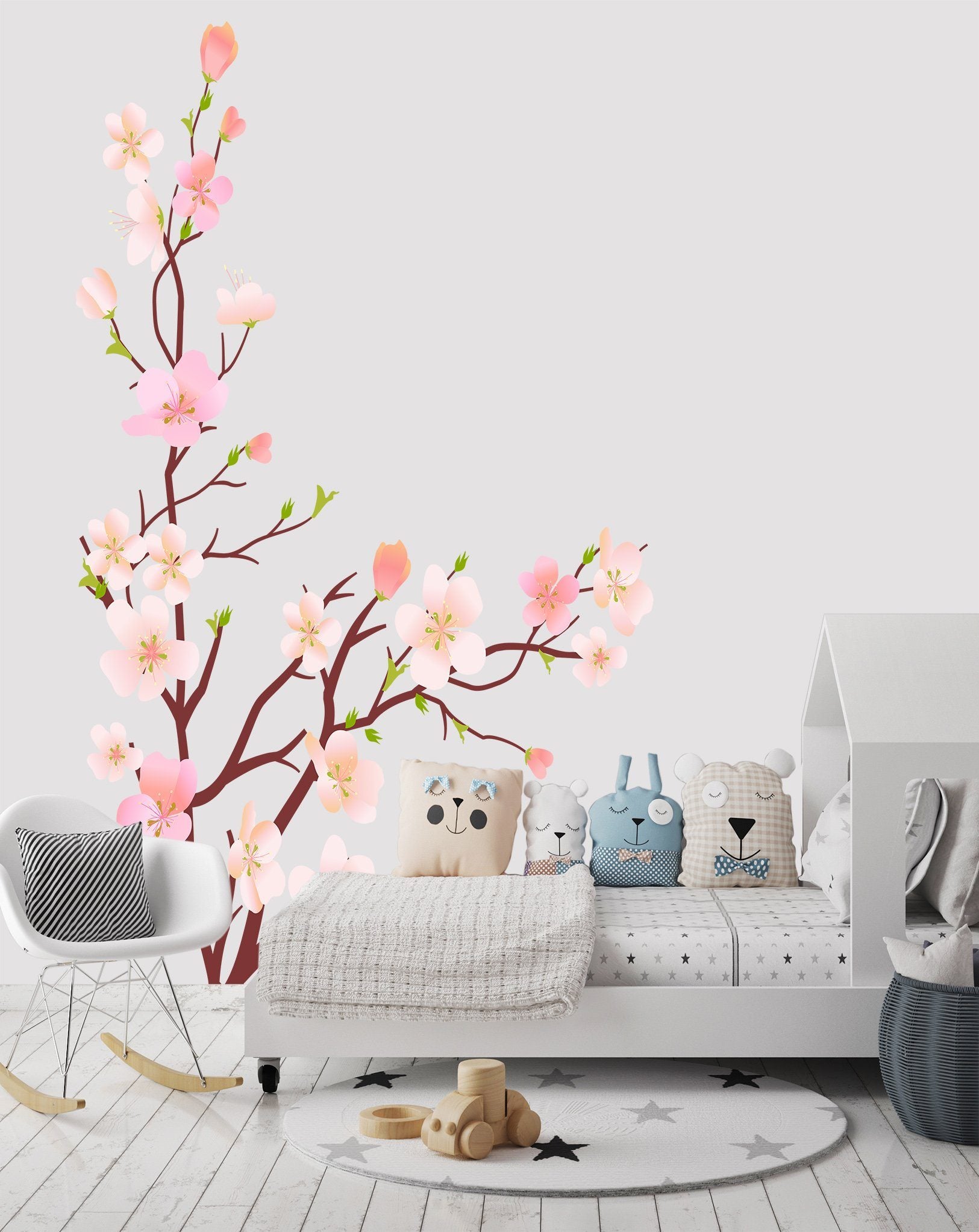 3D Doodle Peach 076 Wall Stickers Wallpaper AJ Wallpaper 