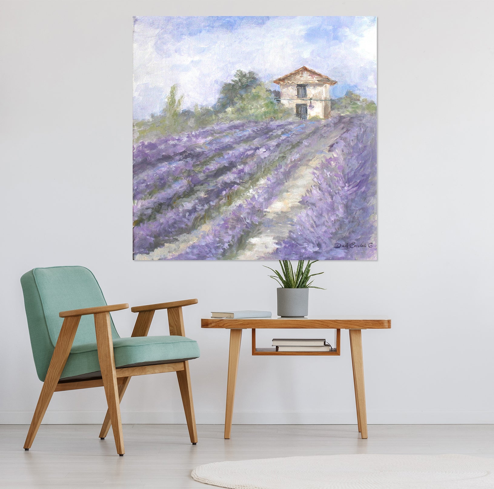 3D Lavender Field 019 Debi Coules Wall Sticker