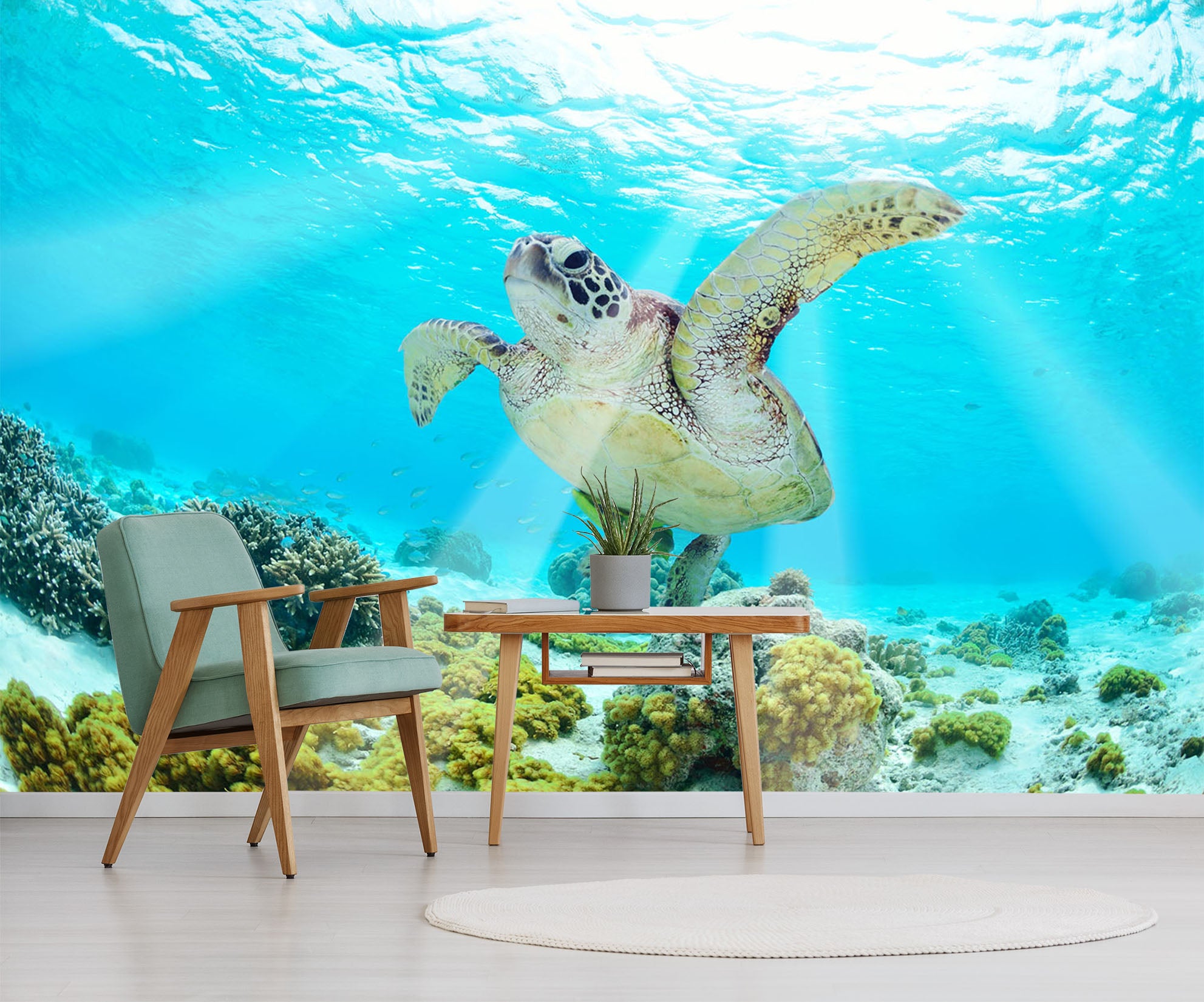 3D Sea Turtle 187 Wall Murals