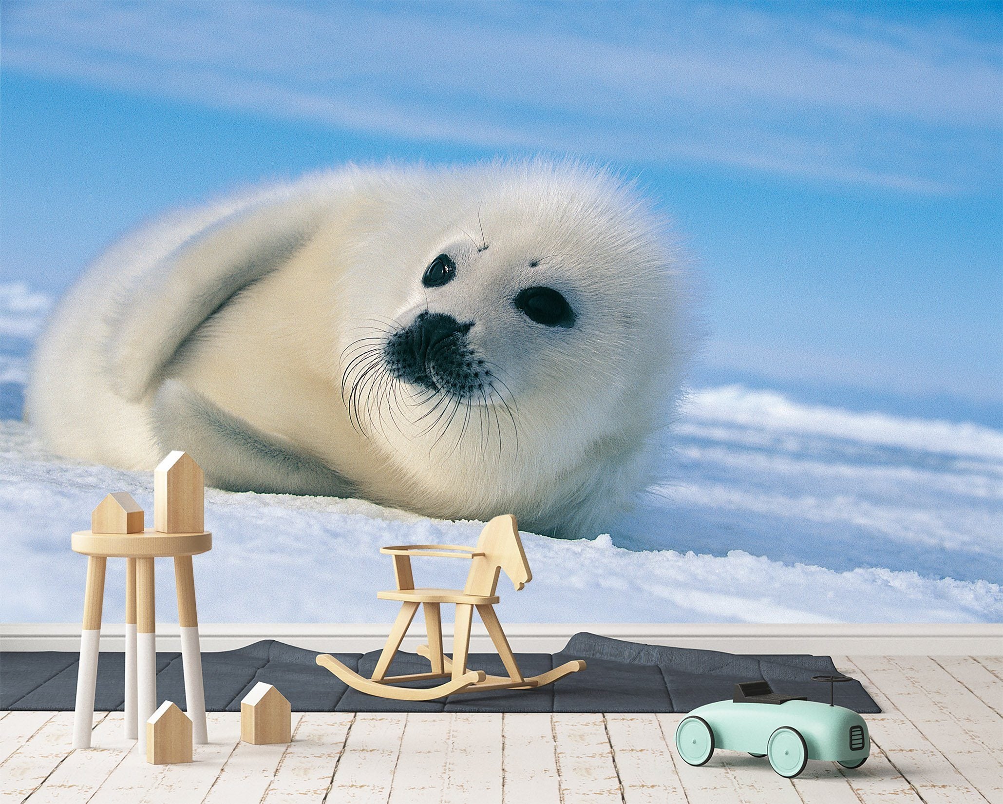 3D White Sea Lion 059 Wallpaper AJ Wallpaper 