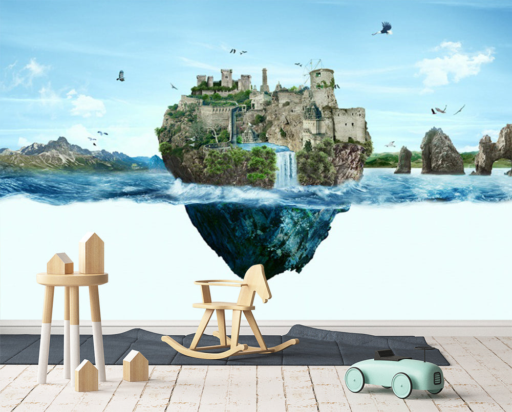 3D Castle Island WC570 Wall Murals