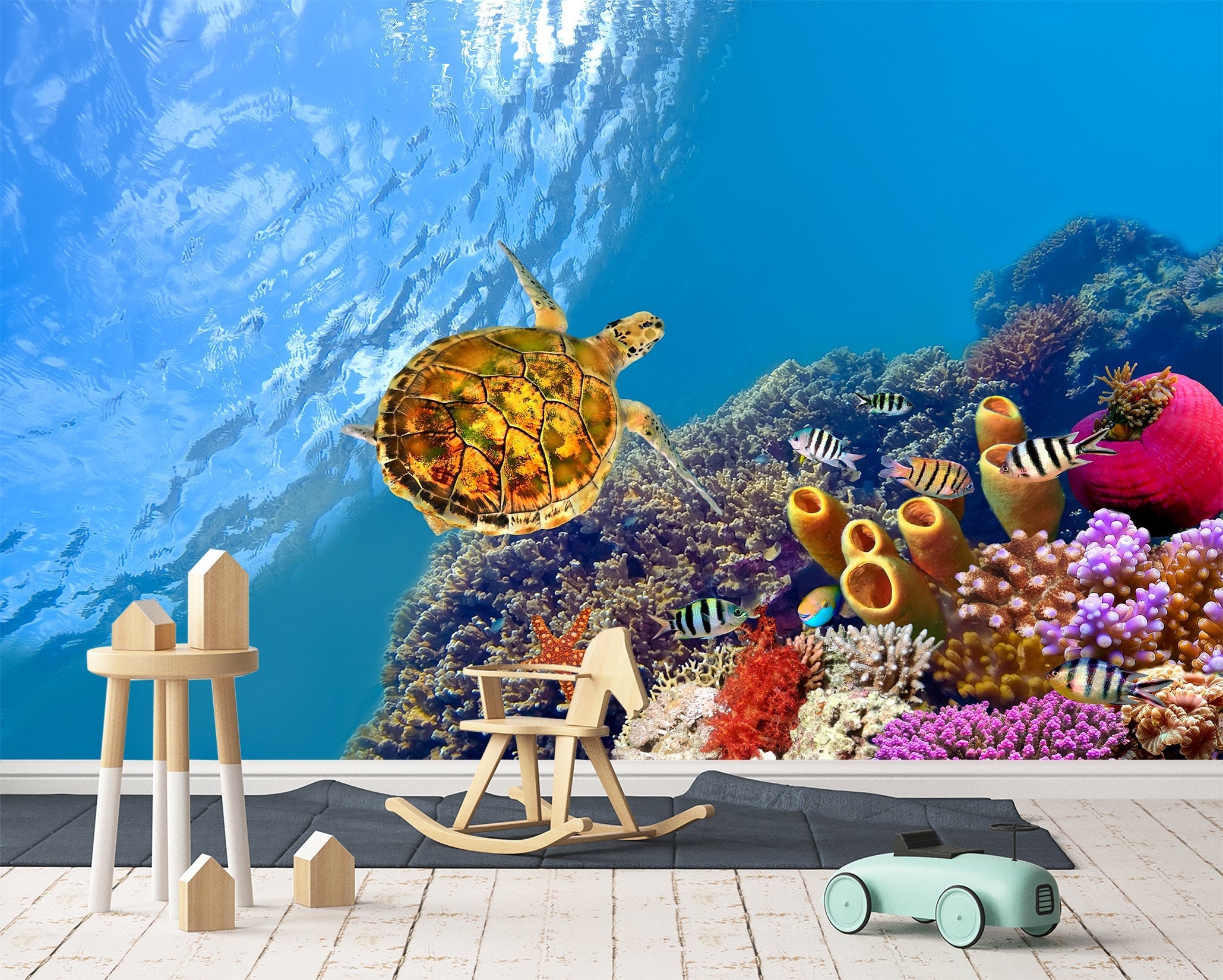 3D Turtle 023 Wall Murals Wallpaper AJ Wallpaper 2 