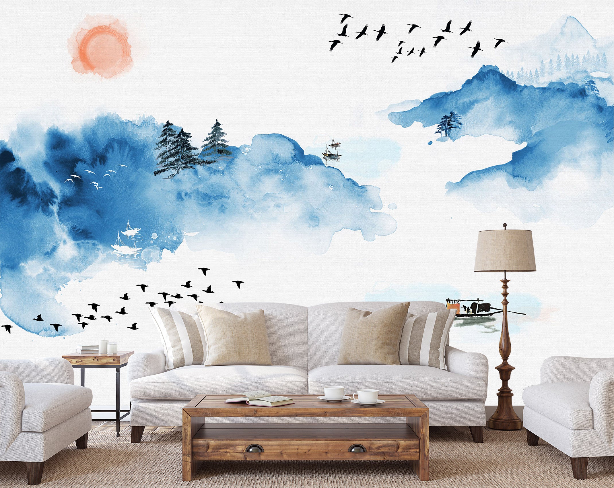 3D Sunrise Bird 1410 Wall Muralss