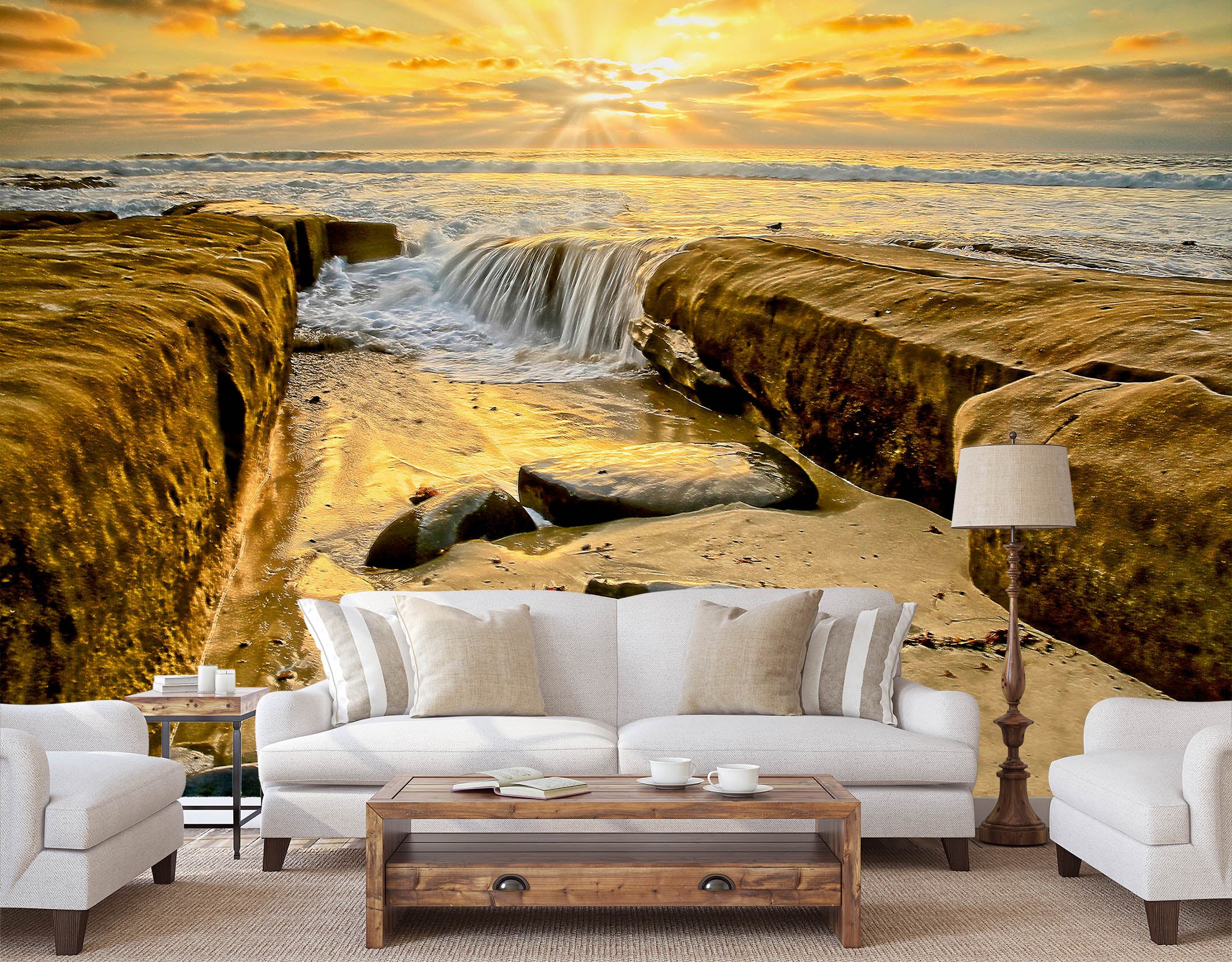 3D Stone Water 61154 Kathy Barefield Wall Mural Wall Murals