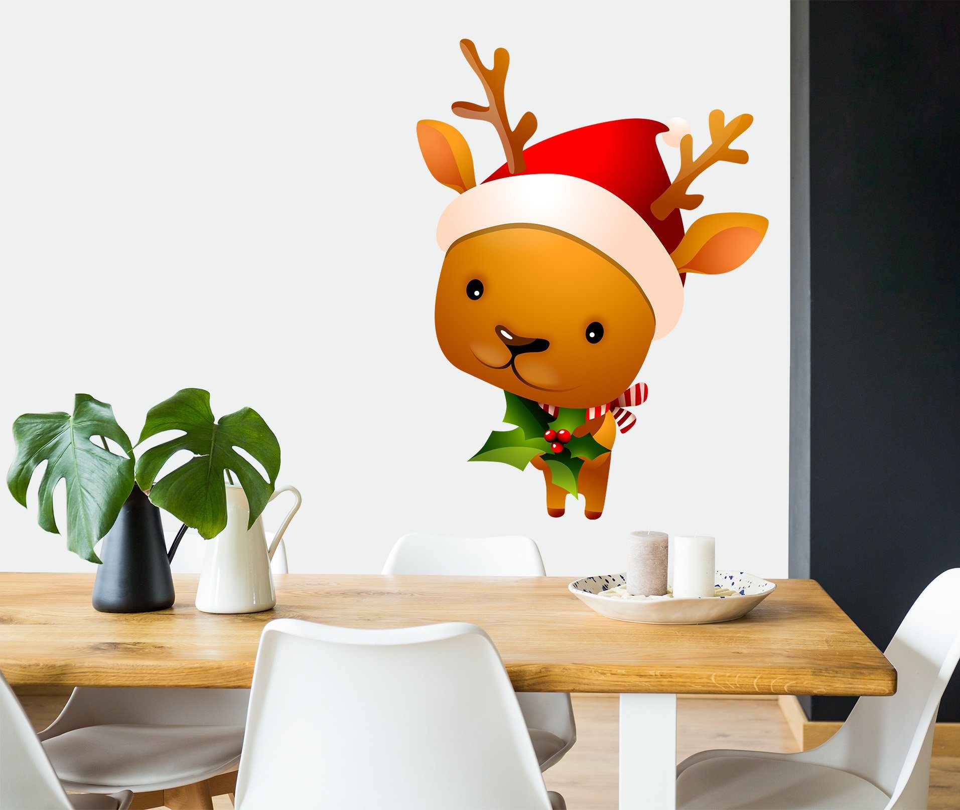 3D Cute Deer Hat 08 Wall Stickers Wallpaper AJ Wallpaper 