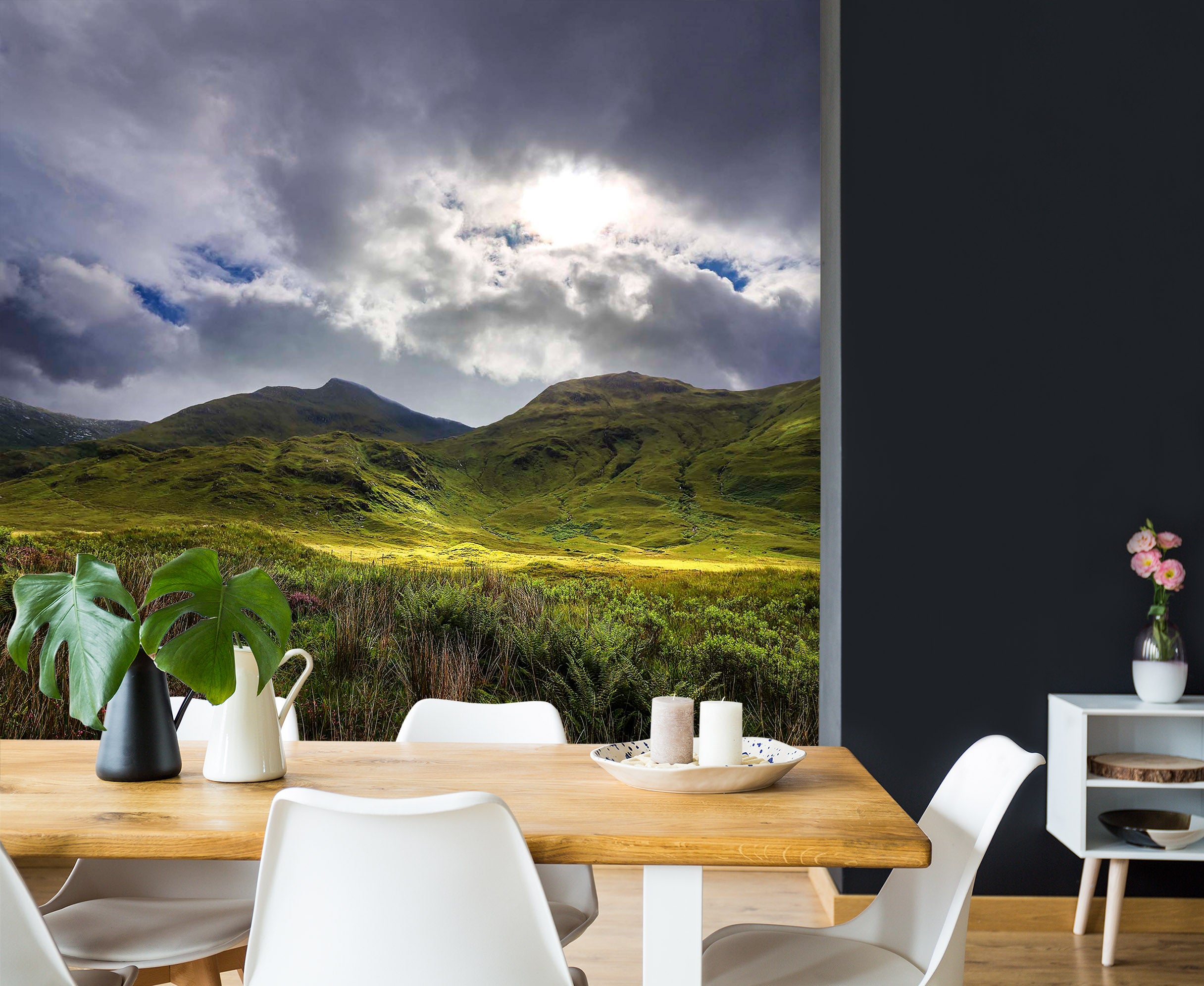 3D Green Mountain 110 Jerry LoFaro Wall Mural Wall Murals