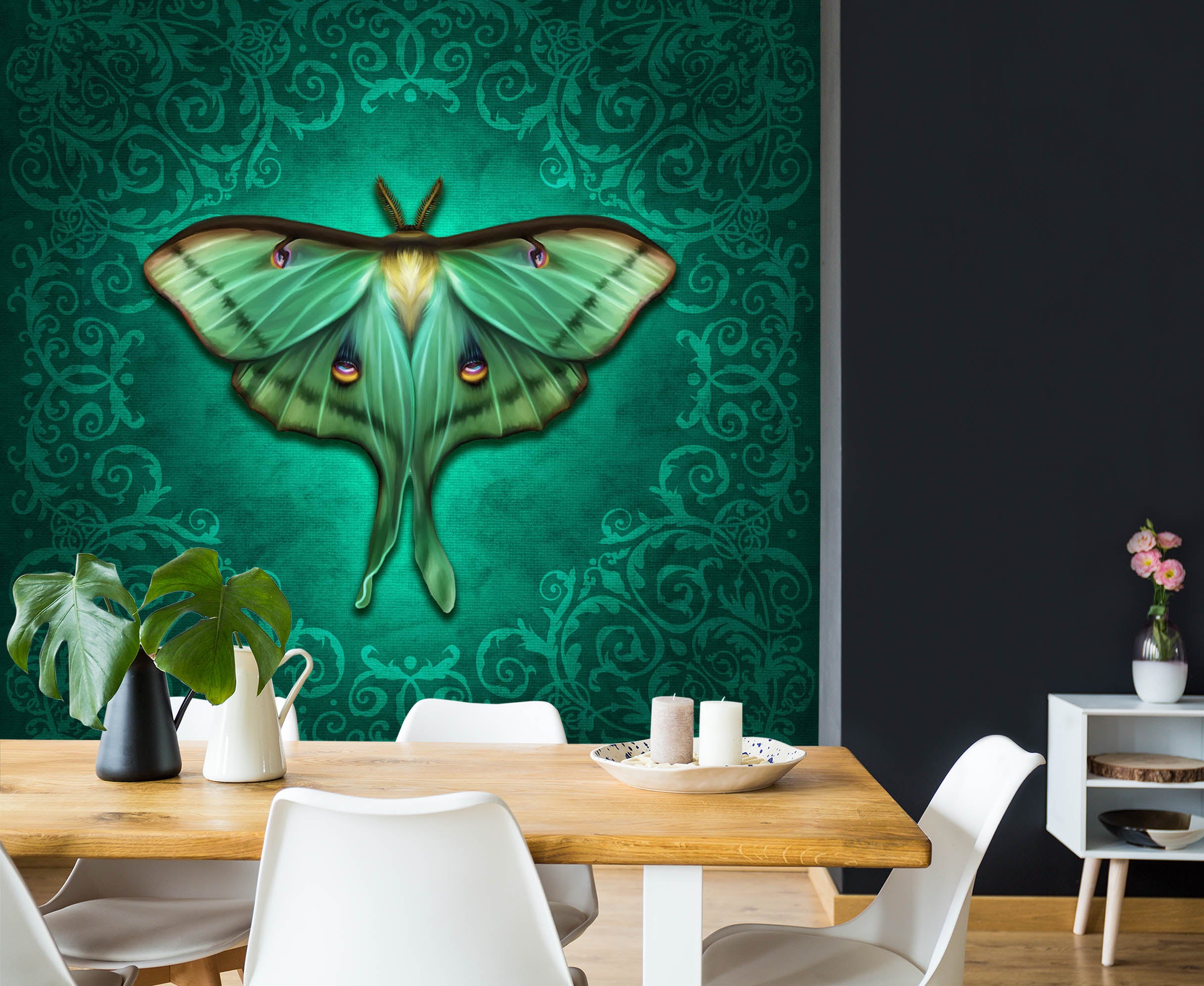 3D Green Butterfly 8768 Brigid Ashwood Wall Mural Wall Murals