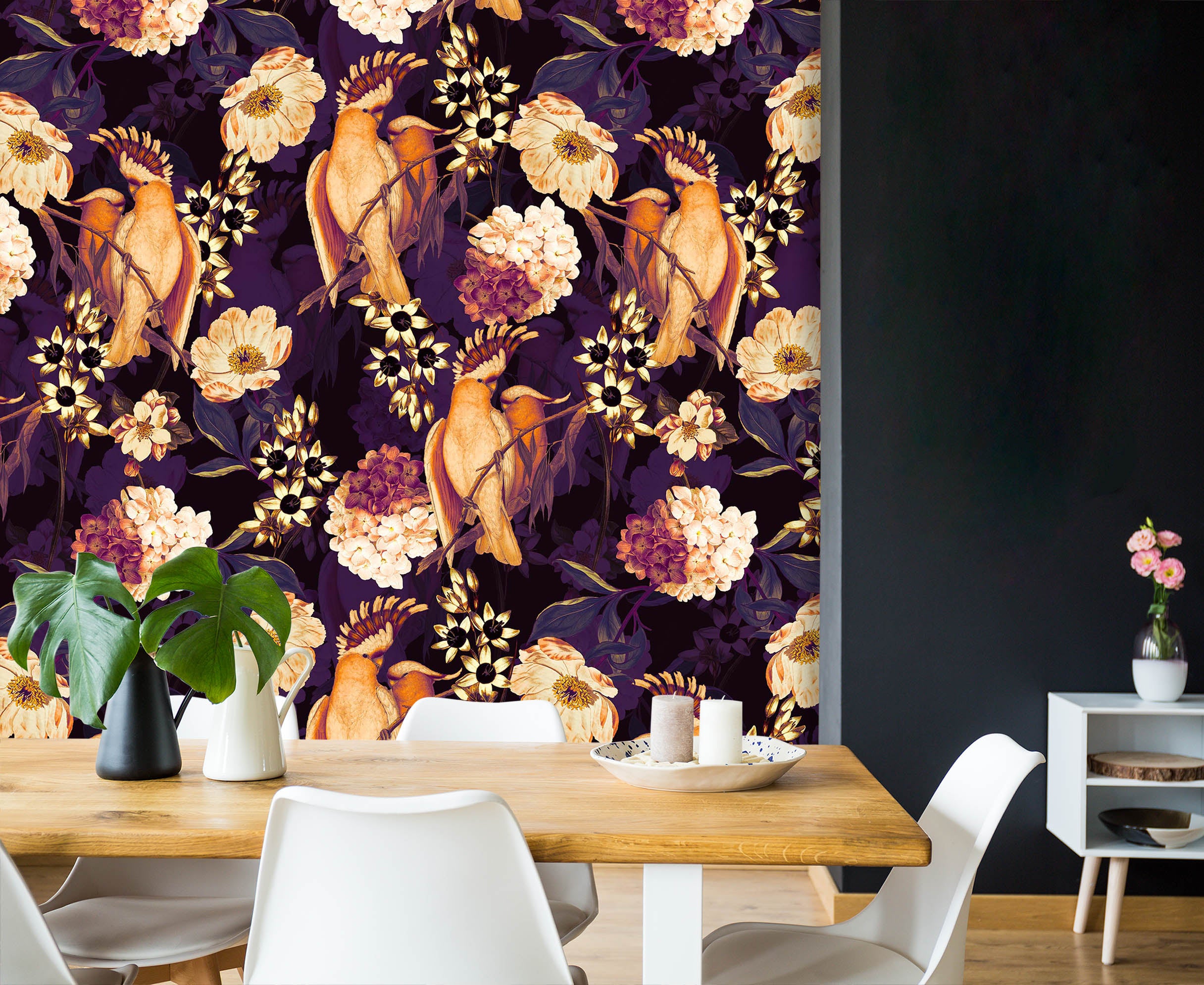 3D Painted Flowers 111 Uta Naumann Wall Mural Wall Murals