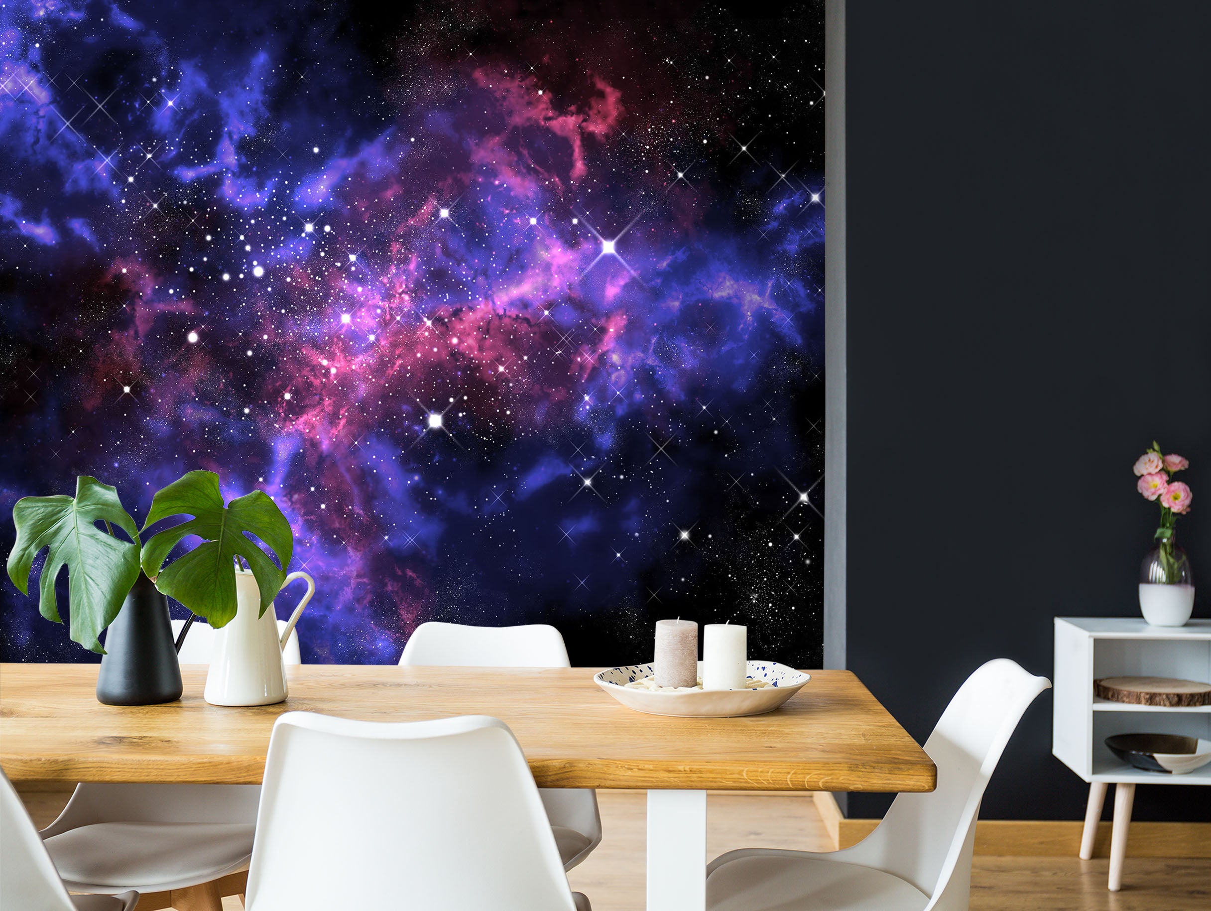 3D Purple Stars 1111 Wall Murals