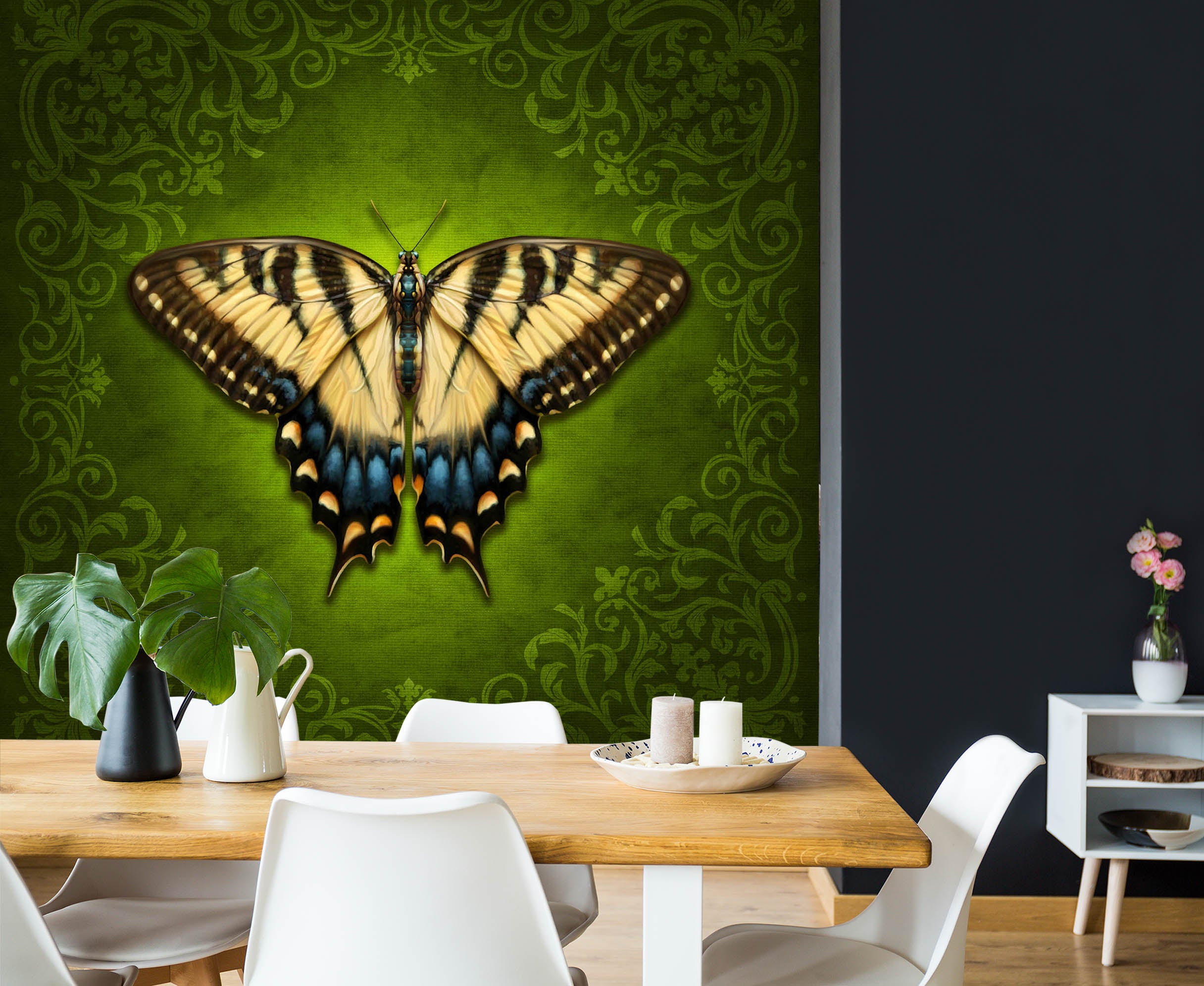 3D Butterfly Pattern 8767 Brigid Ashwood Wall Mural Wall Murals