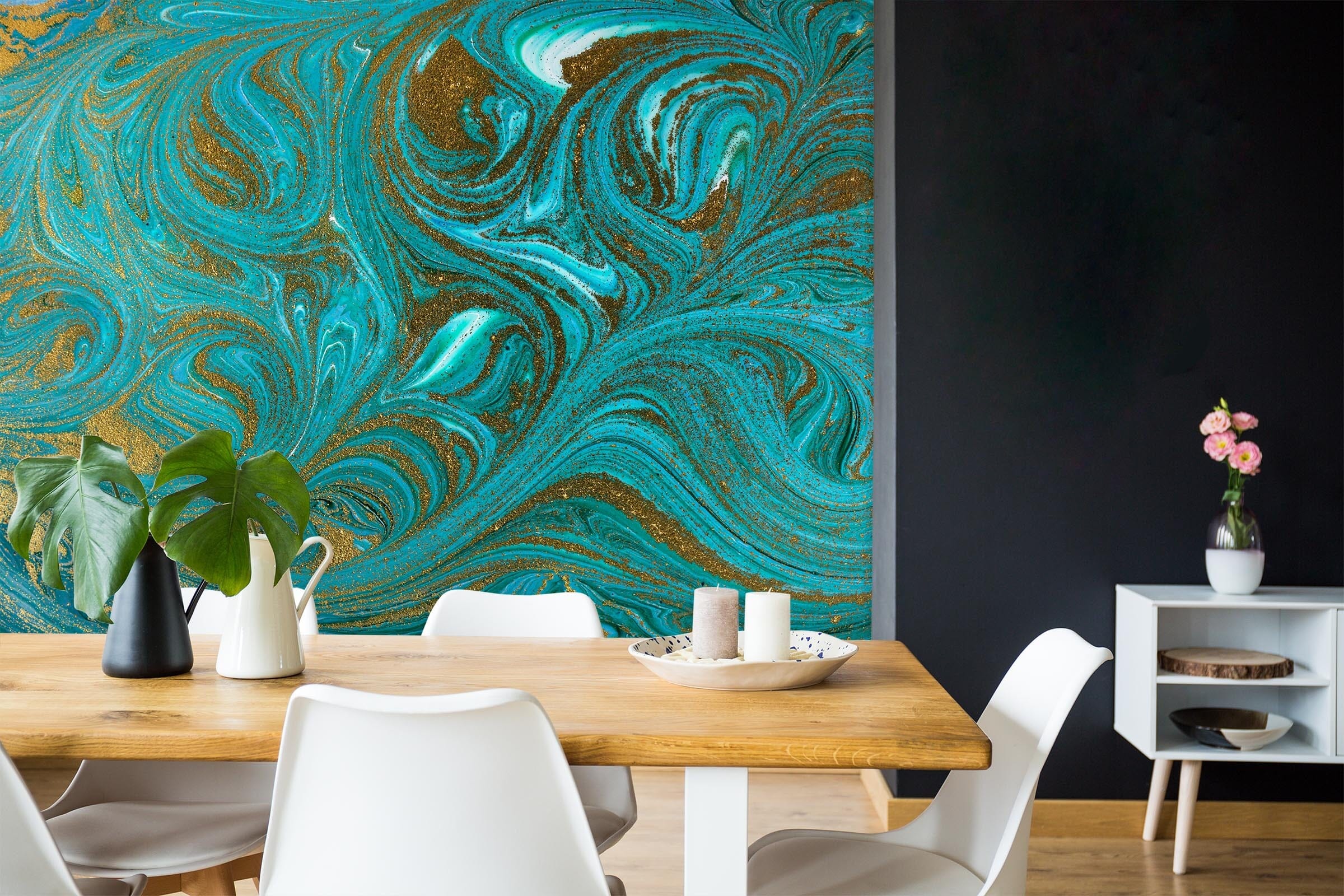 3D Green Abstract Painting 21 Wall Murals Wallpaper AJ Wallpaper 2 