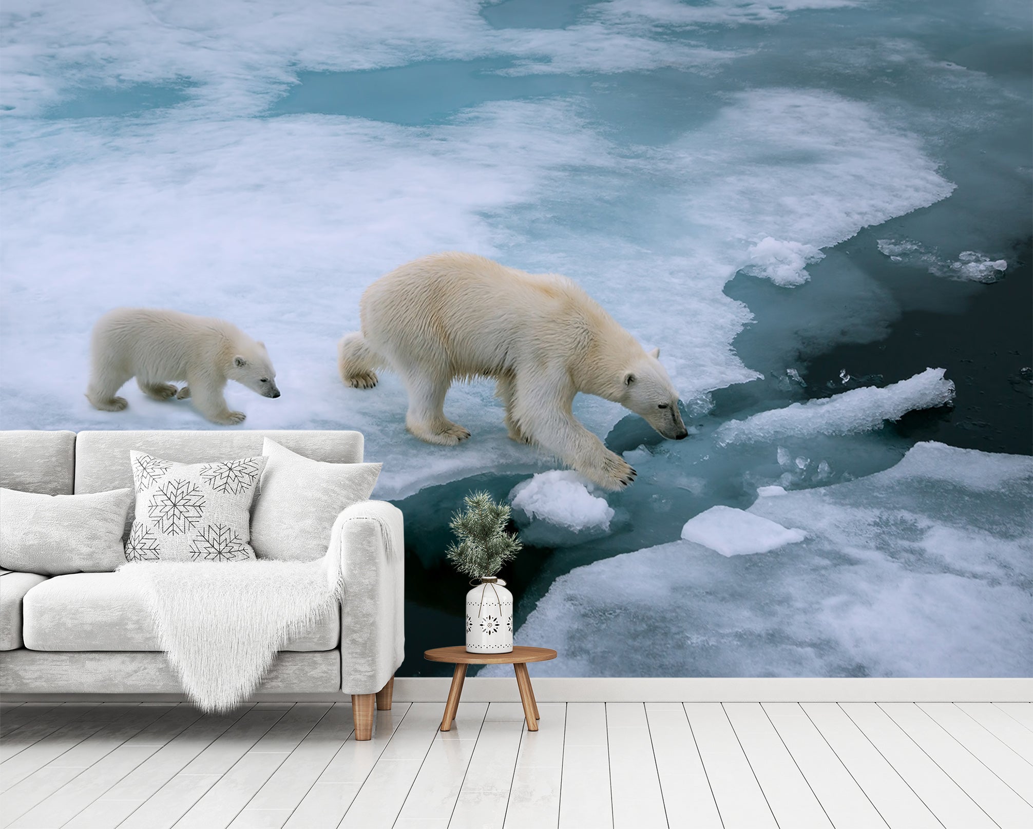 3D Glacier Bear 189 Wall Murals