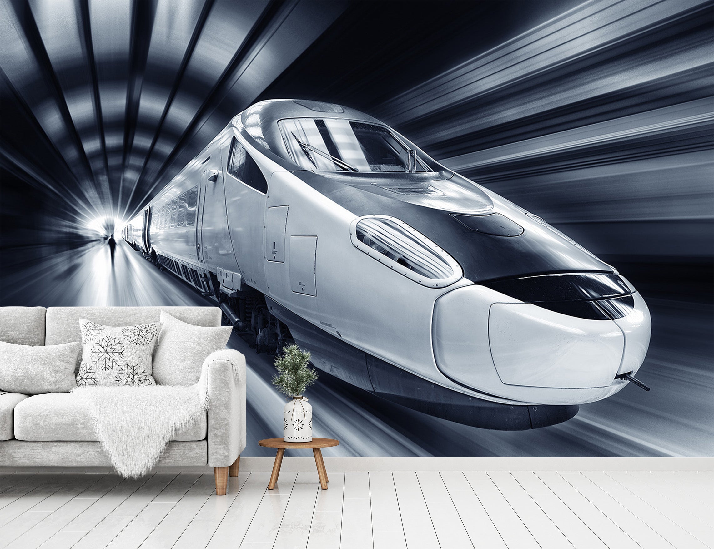 3D Train Head 037 Vehicle Wall Murals