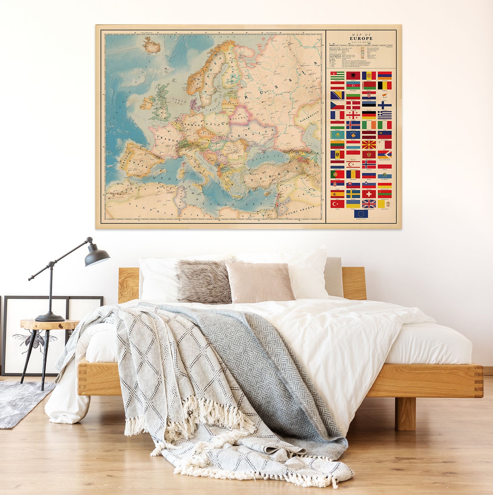 3D Sea Coastline 107 World Map Wall Sticker