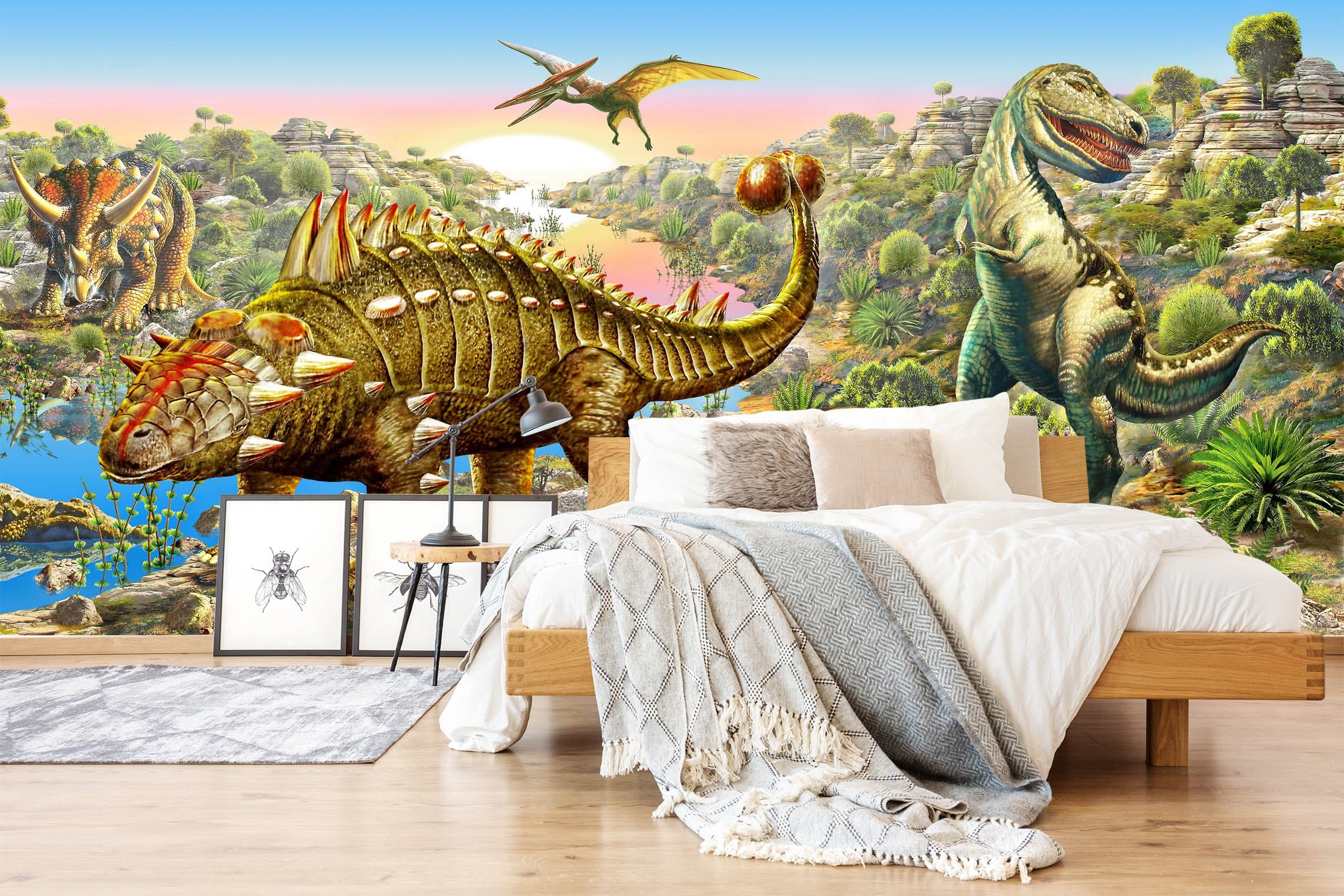 3D Dinosaur World 1401 Adrian Chesterman Wall Mural Wall Murals Wallpaper AJ Wallpaper 2 