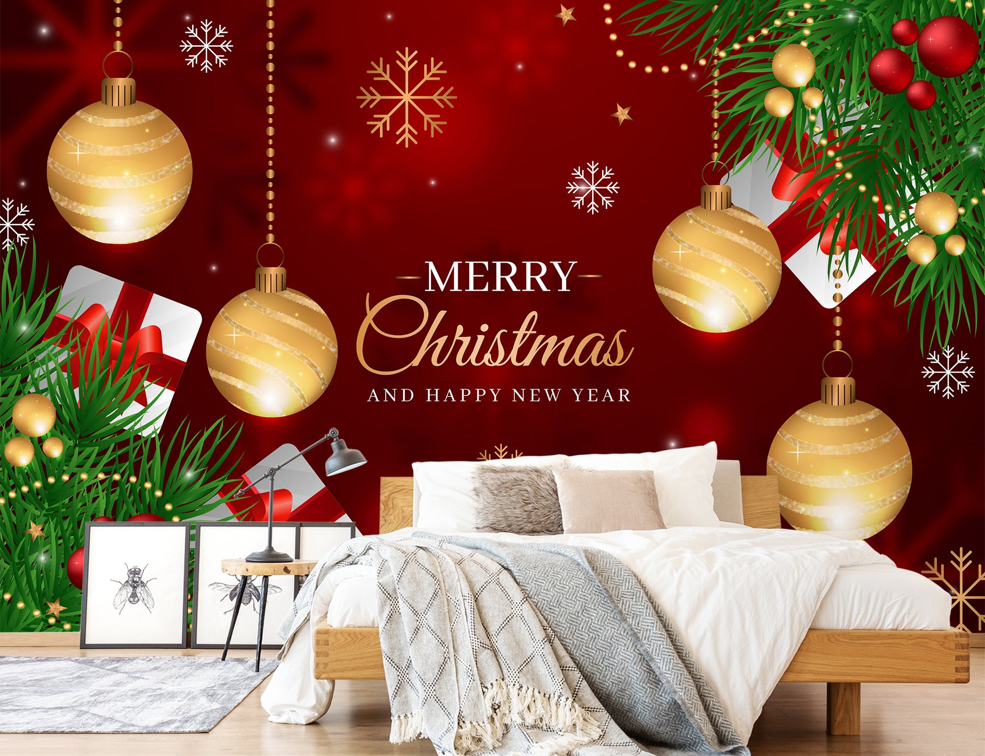 3D Snowflake Ball 58082 Wall Murals