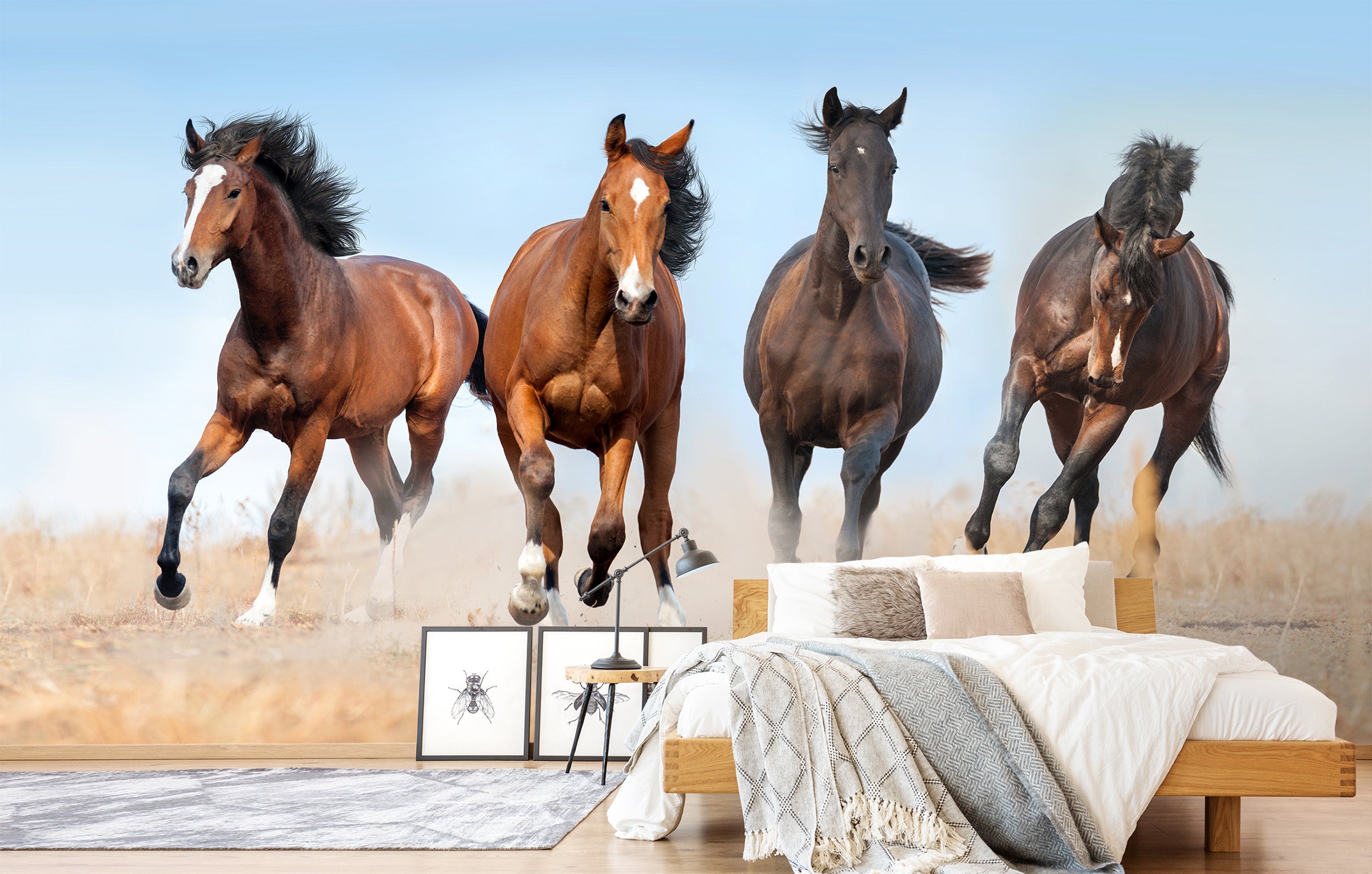 3D Running Horse 448 Wall Murals