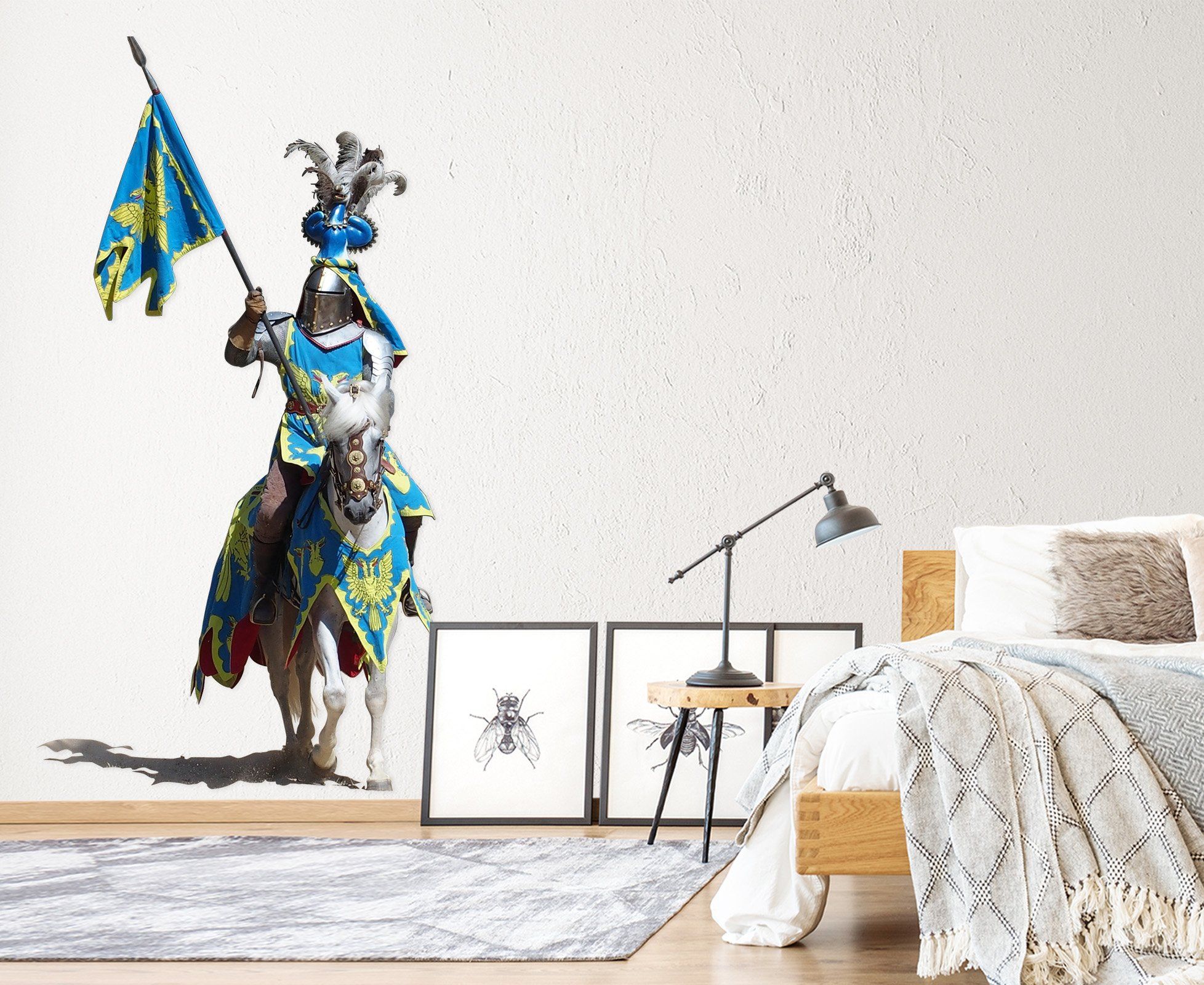 3D Handsome Knight 01 Wall Stickers Wallpaper AJ Wallpaper 