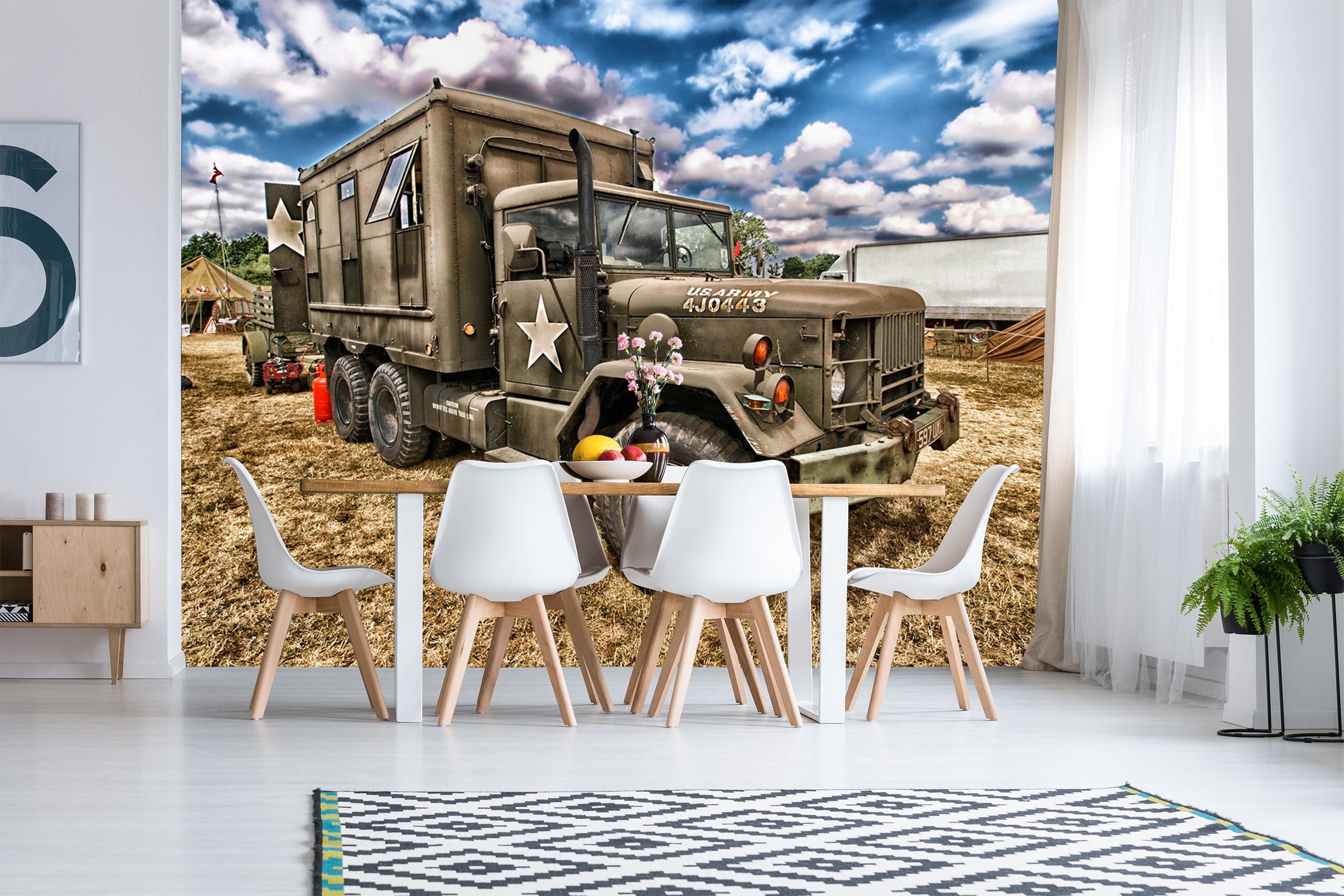 3D Sky Truck Cloud 223 Vehicle Wall Murals