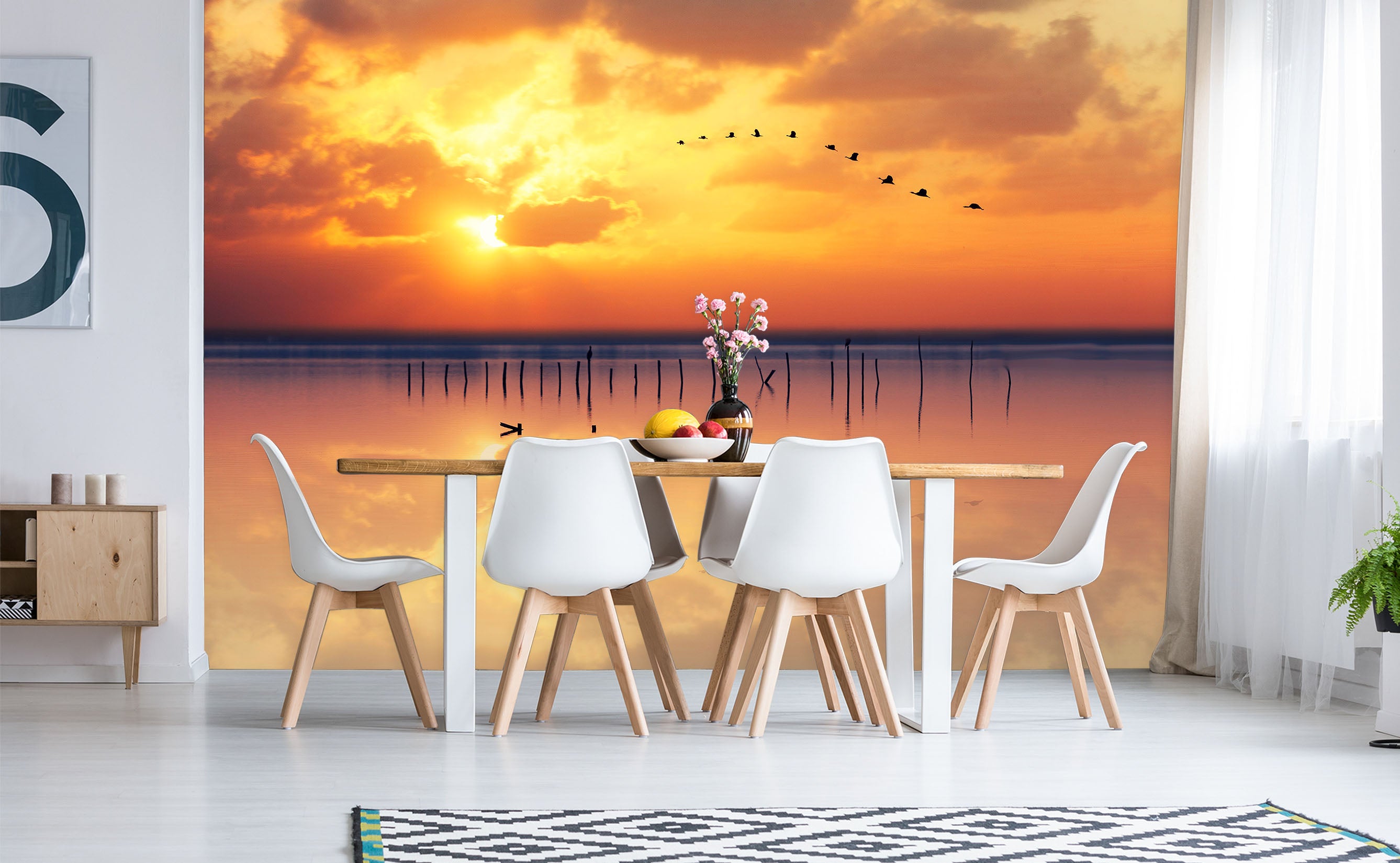 3D Sunset Sea 1406 Marco Carmassi Wall Mural Wall Murals