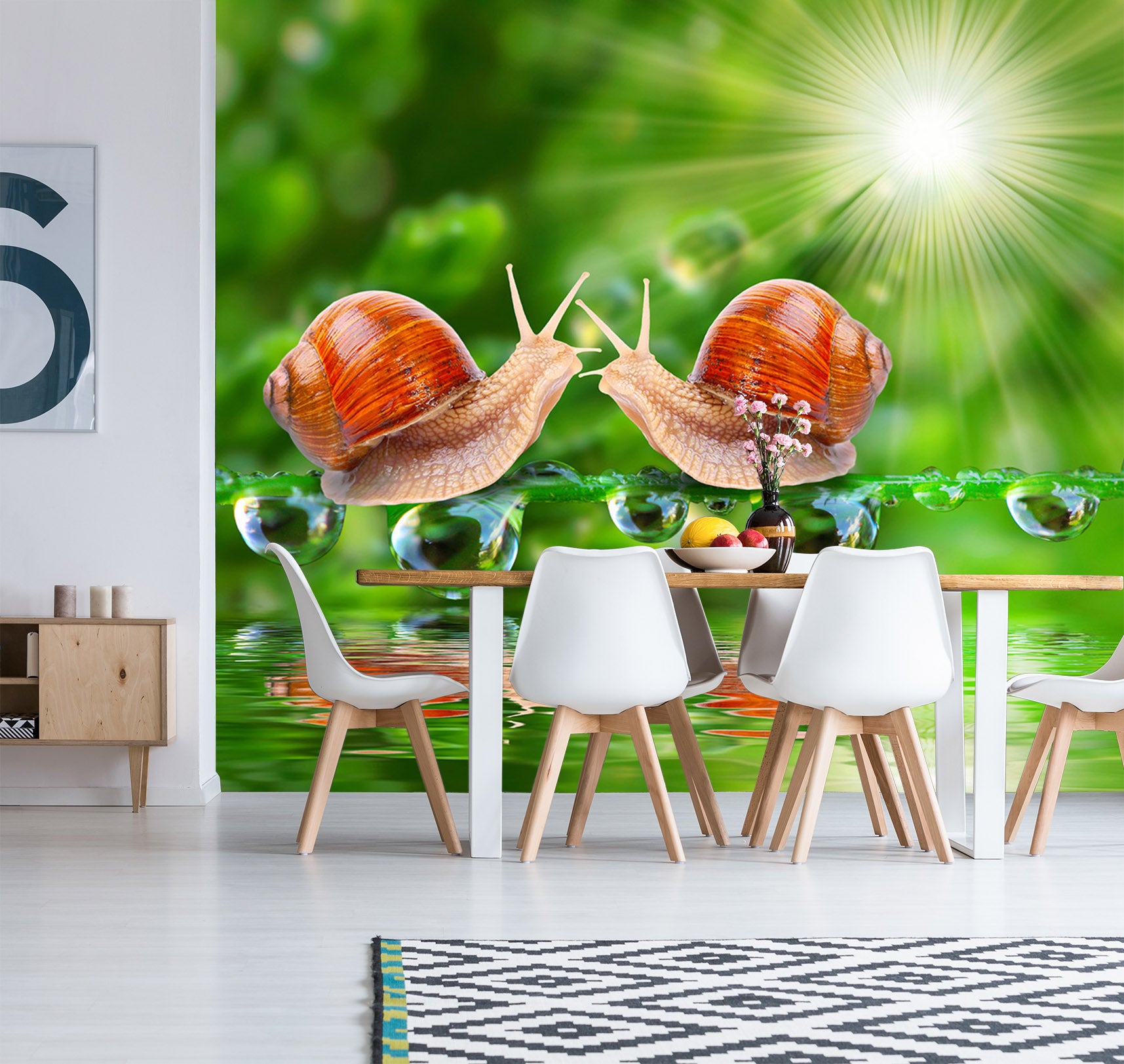 3D Sunshine Snail 201 Wall Murals