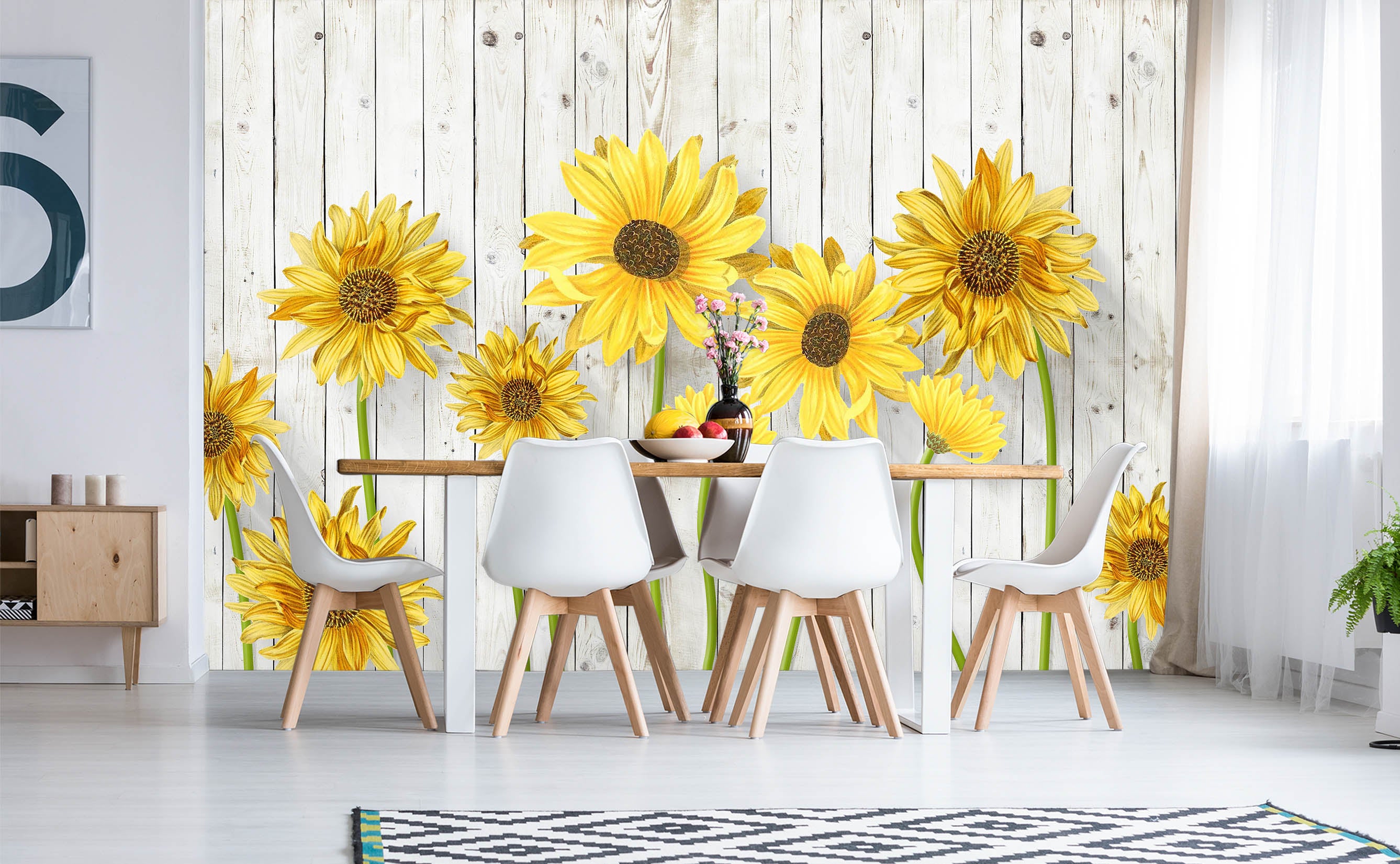 3D Sunflower Flower 1403 Wall Murals