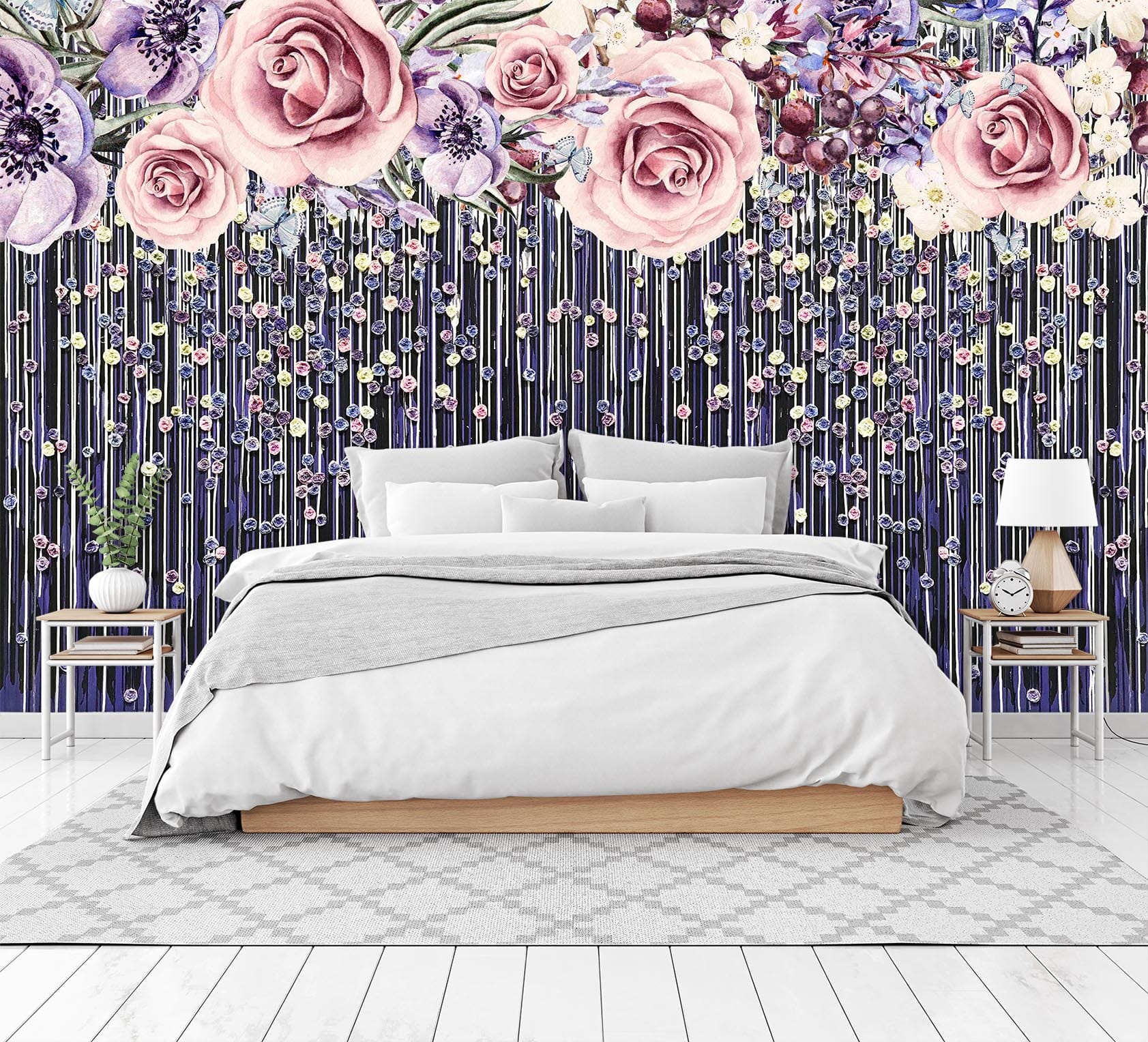 3D Rose Curtain 118 Wall Murals Wallpaper AJ Wallpaper 2 