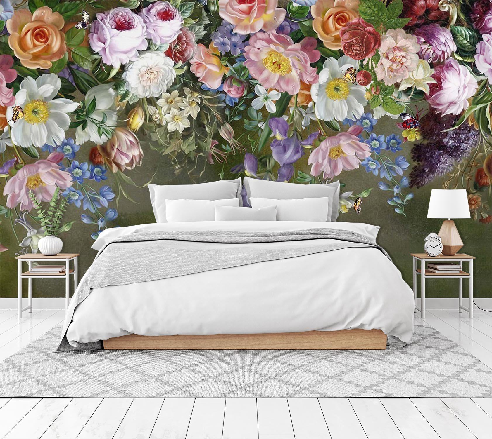 3D Bright Flowers 114 Wall Murals Wallpaper AJ Wallpaper 2 